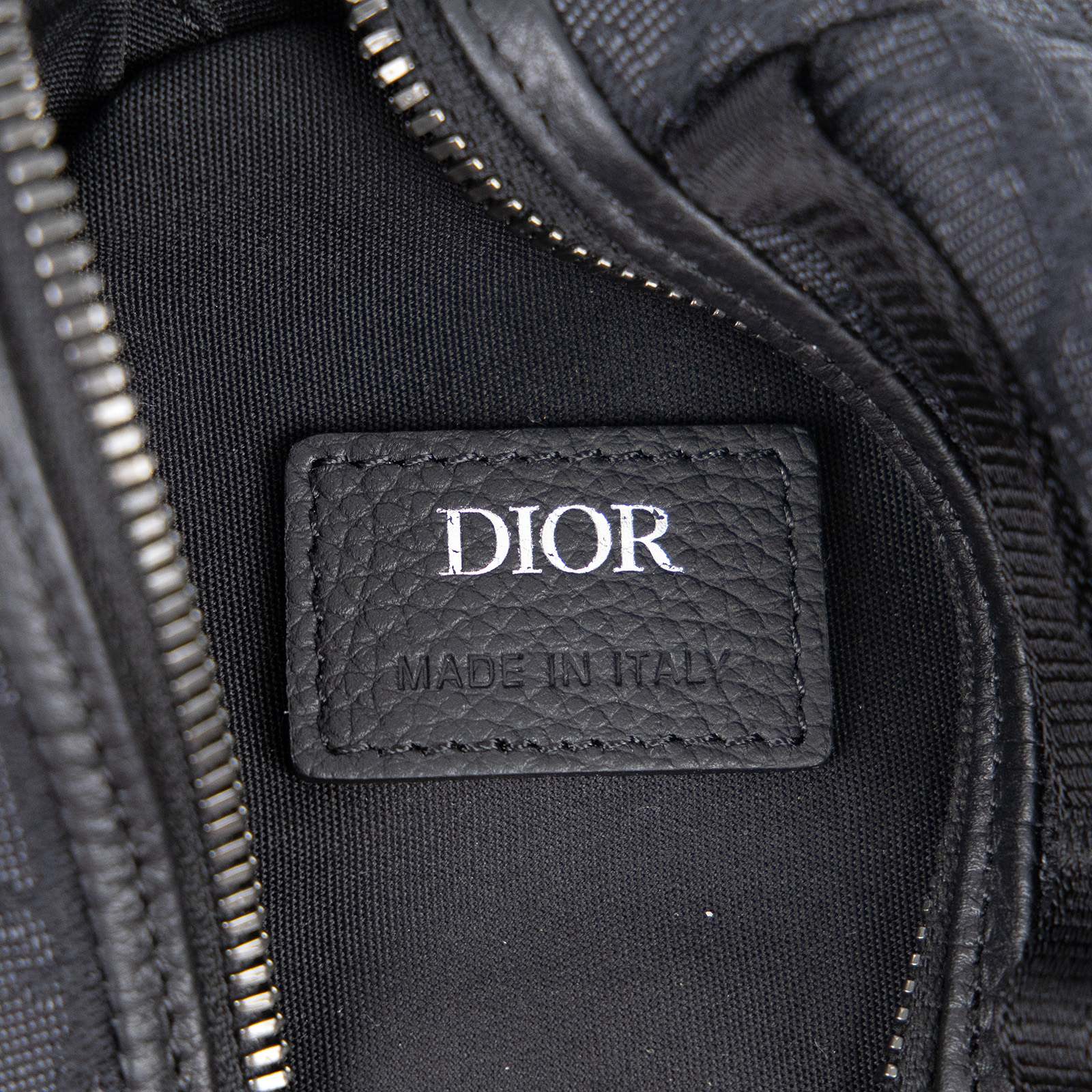 迪奧 CHRISTIAN DIOR Scarab 腰包  黑緹花Scarab肩背包 無附屬品