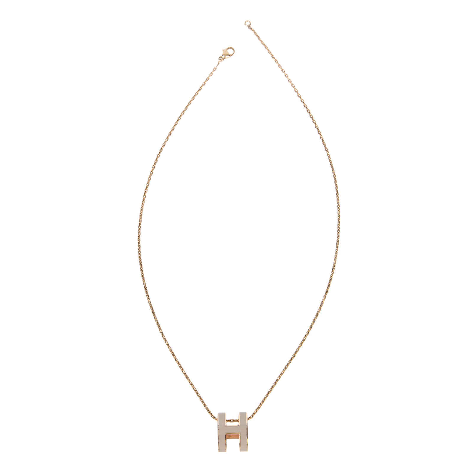 愛馬仕 Hermes Mini Pop H 墜飾 栗子色 H147992Fv55  栗子灰 POP H項鍊 原廠盒子