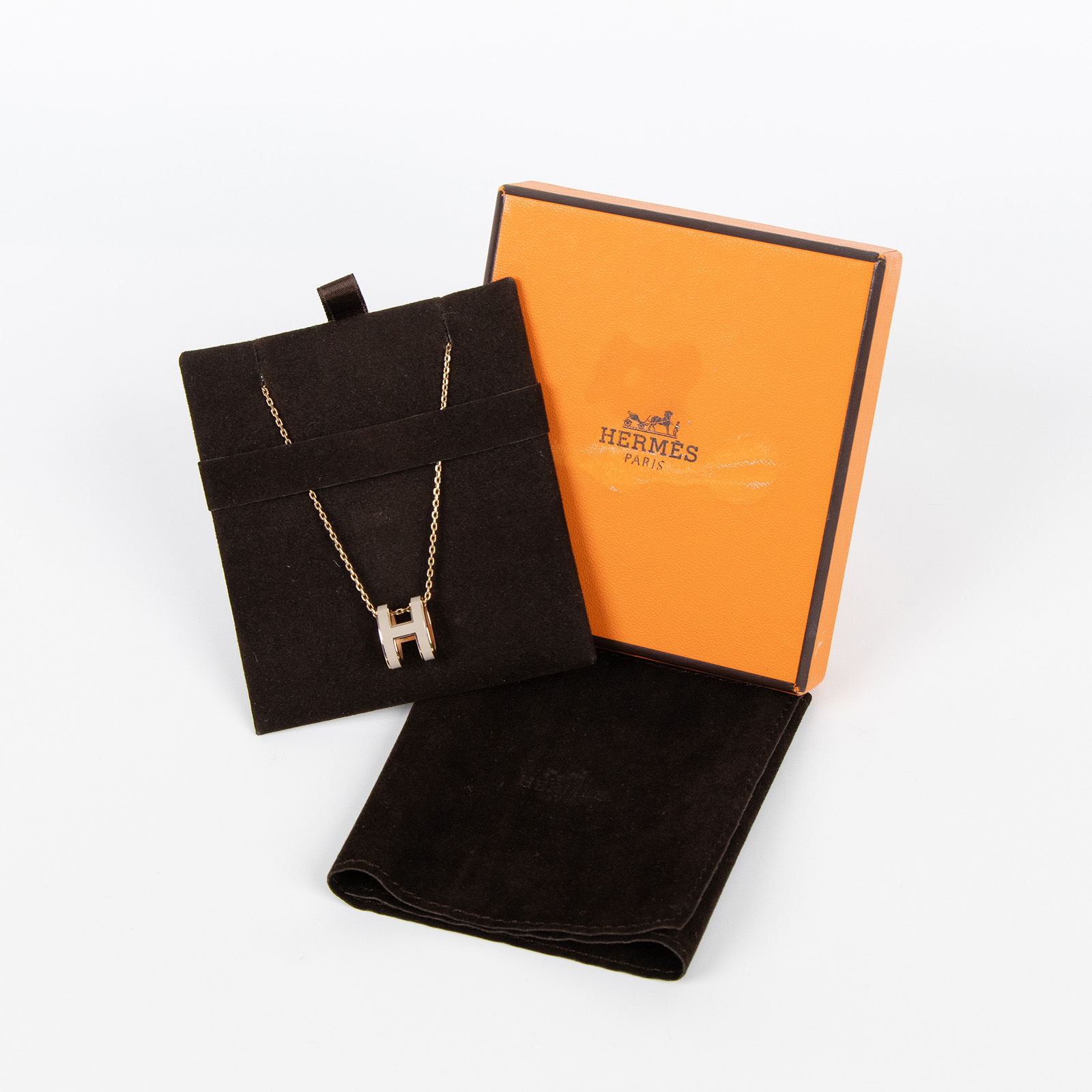 愛馬仕 Hermes Mini Pop H 墜飾 栗子色 H147992Fv55  栗子灰 POP H項鍊 原廠盒子