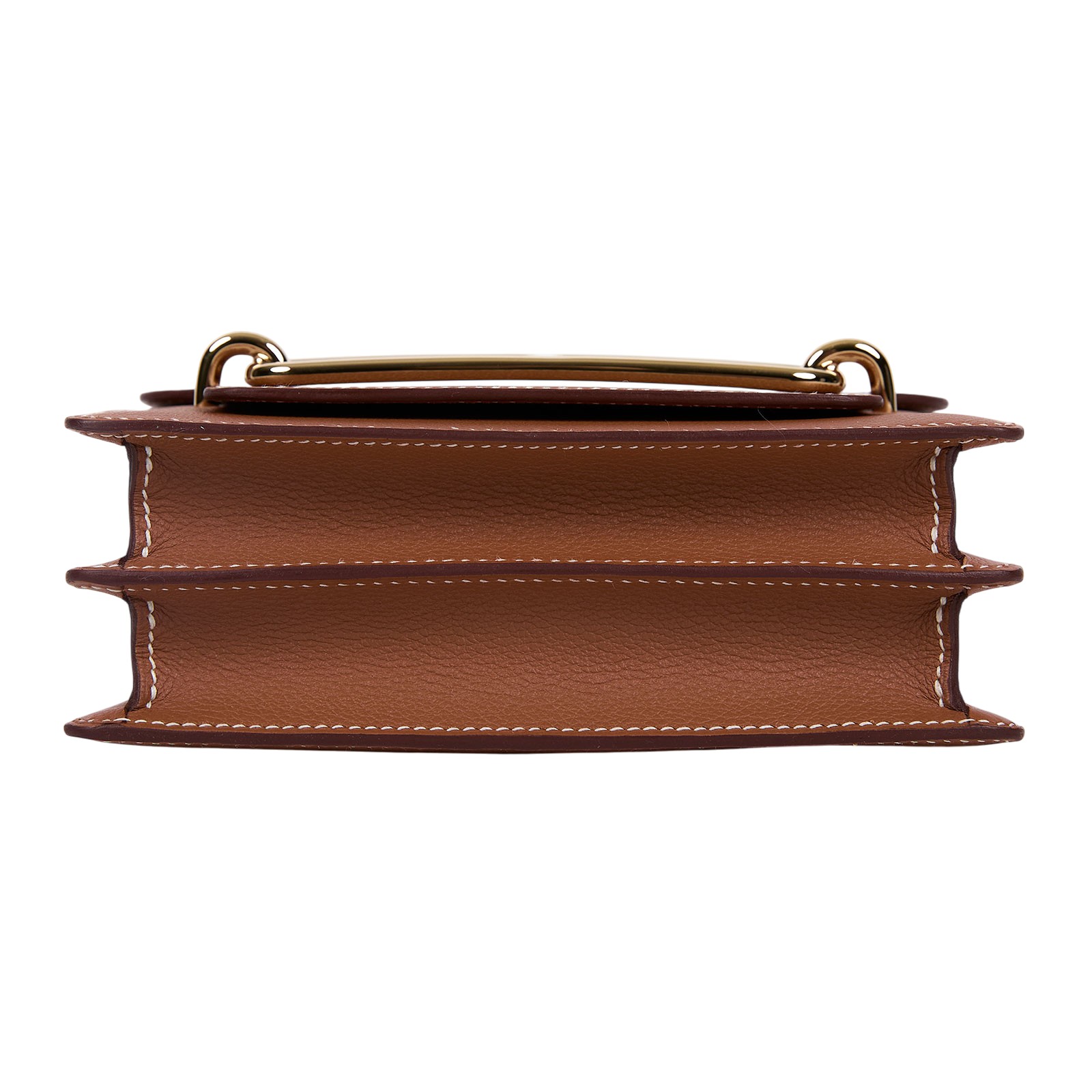 愛馬仕 Hermes Roulis 豬鼻子 斜背包 18 Mini RO18 B HA 801 FA B刻金棕金 ROULIS MINI 原廠盒子/防塵袋2