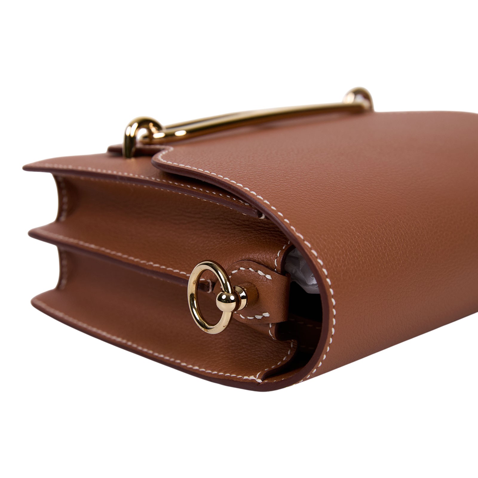 愛馬仕 Hermes Roulis 豬鼻子 斜背包 18 Mini RO18 B HA 801 FA B刻金棕金 ROULIS MINI 原廠盒子/防塵袋2