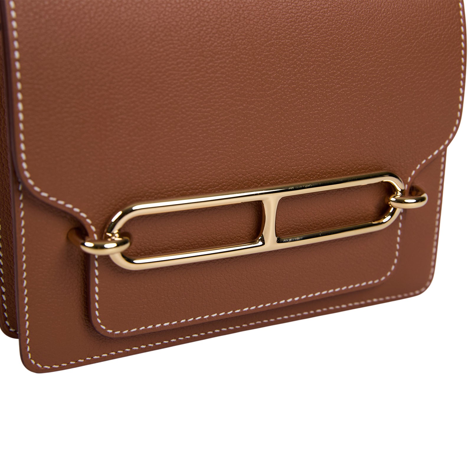 愛馬仕 Hermes Roulis 豬鼻子 斜背包 18 Mini RO18 B HA 801 FA B刻金棕金 ROULIS MINI 原廠盒子/防塵袋2