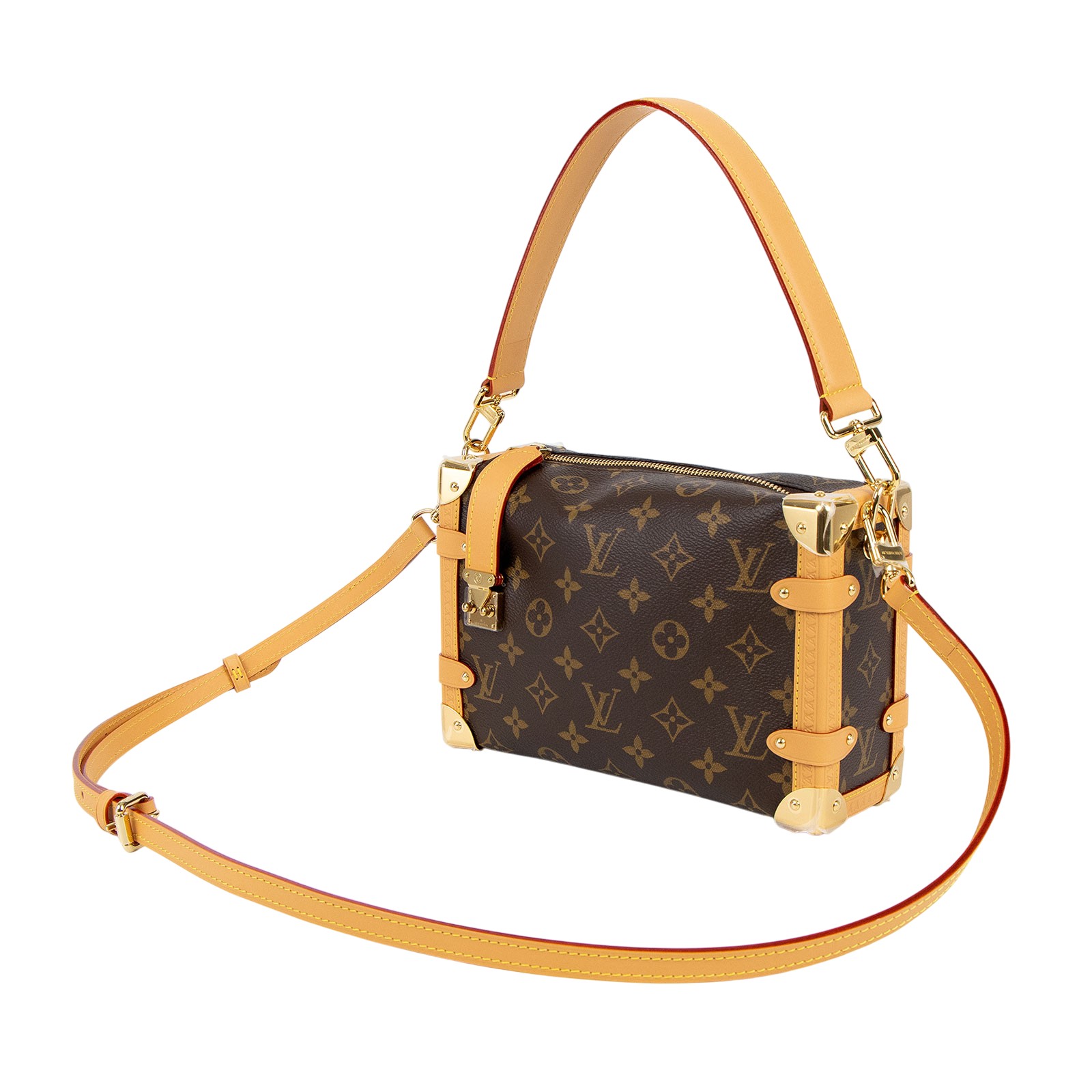 路易威登 LOUIS VUITTON Side Trunk MM 老花 手提 肩背 箱包 M46358 晶片款  原廠盒子/防塵袋/背帶2