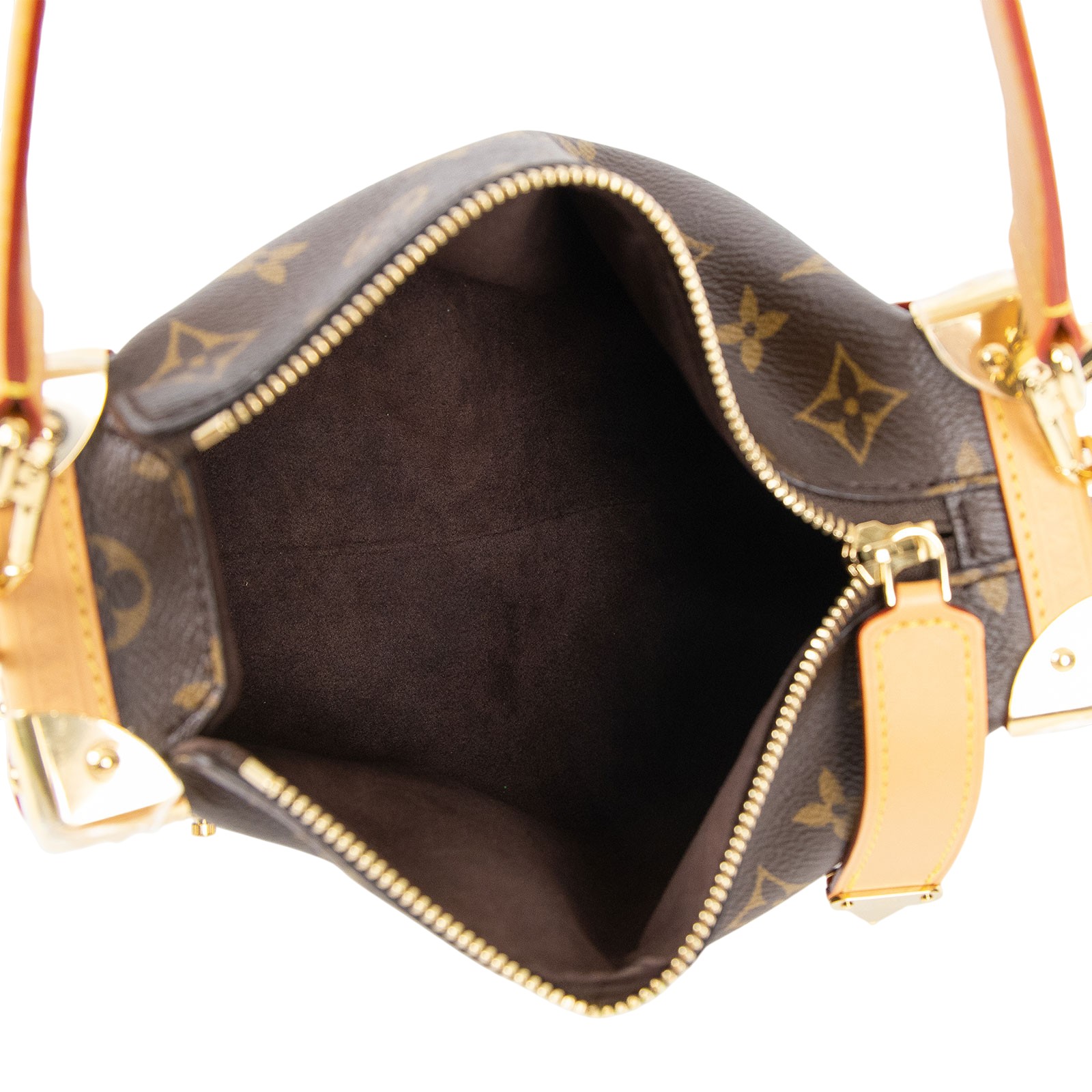 路易威登 LOUIS VUITTON Side Trunk MM 老花 手提 肩背 箱包 M46358 晶片款  原廠盒子/防塵袋/背帶2