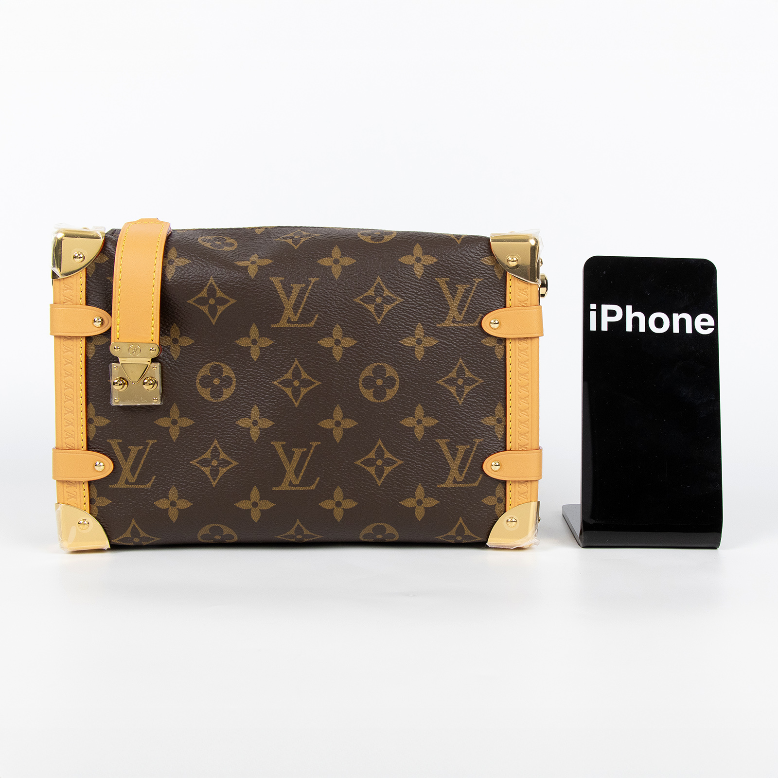 路易威登 LOUIS VUITTON Side Trunk MM 老花 手提 肩背 箱包 M46358 晶片款  原廠盒子/防塵袋/背帶2