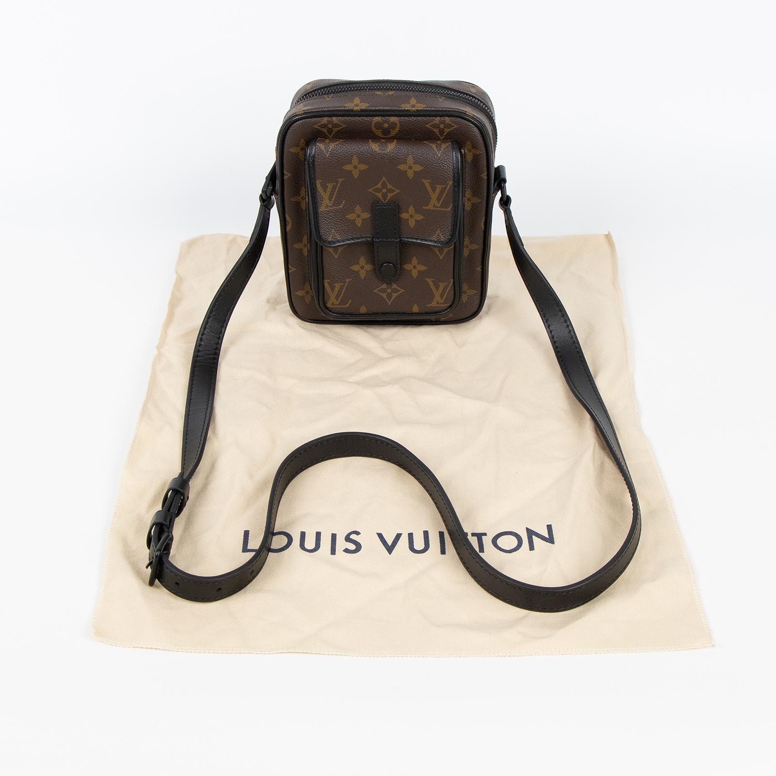 路易威登 LOUIS VUITTON Christopher 斜背 隨身包 M69404 晶片款 原花Christopher隨身包 防塵袋