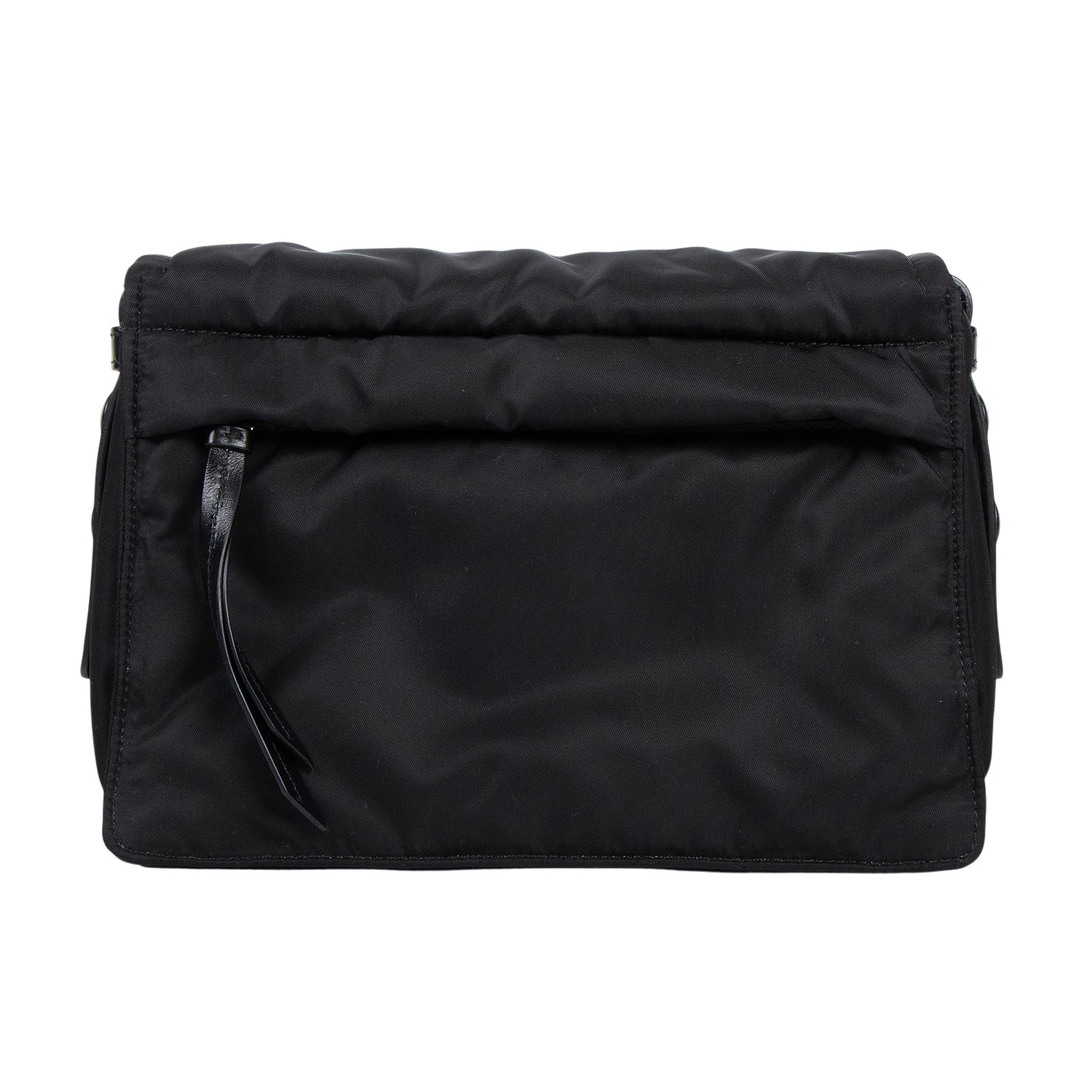 普拉達 PRADA Re-Nylon 小號 夾棉 肩背袋 1BD313_RDLN 黑尼龍郵差方包 防塵袋/背帶/保證卡