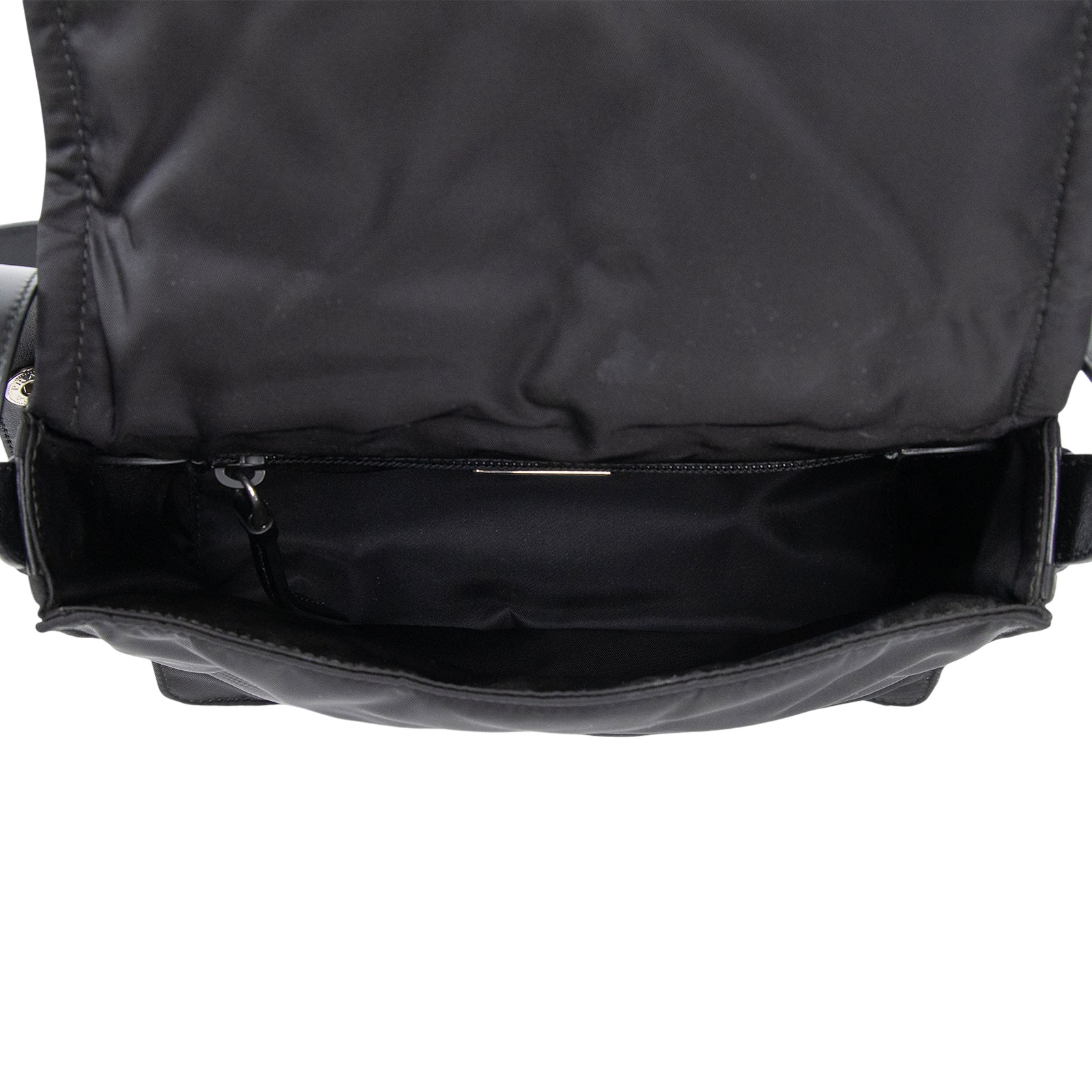 普拉達 PRADA Re-Nylon 小號 夾棉 肩背袋 1BD313_RDLN 黑尼龍郵差方包 防塵袋/背帶/保證卡