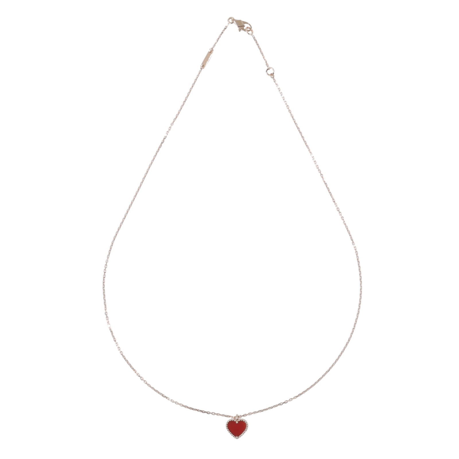 梵克雅寶 Van Cleef & Arpels Sweet Hearts 吊墜 超小型 VCARN59N00 18K愛心紅玉隨項鍊 防塵袋/證書