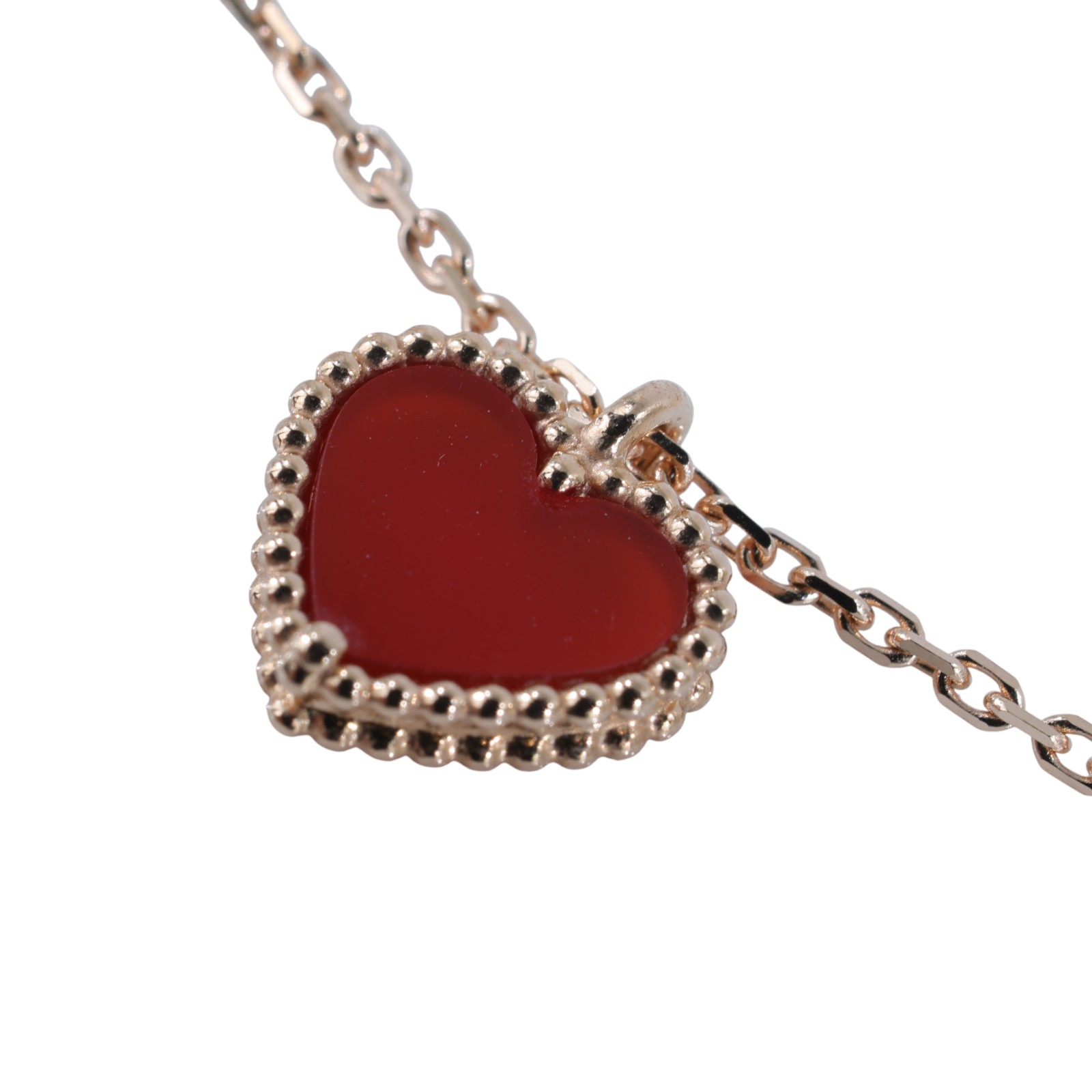 梵克雅寶 Van Cleef & Arpels Sweet Hearts 吊墜 超小型 VCARN59N00 18K愛心紅玉隨項鍊 防塵袋/證書