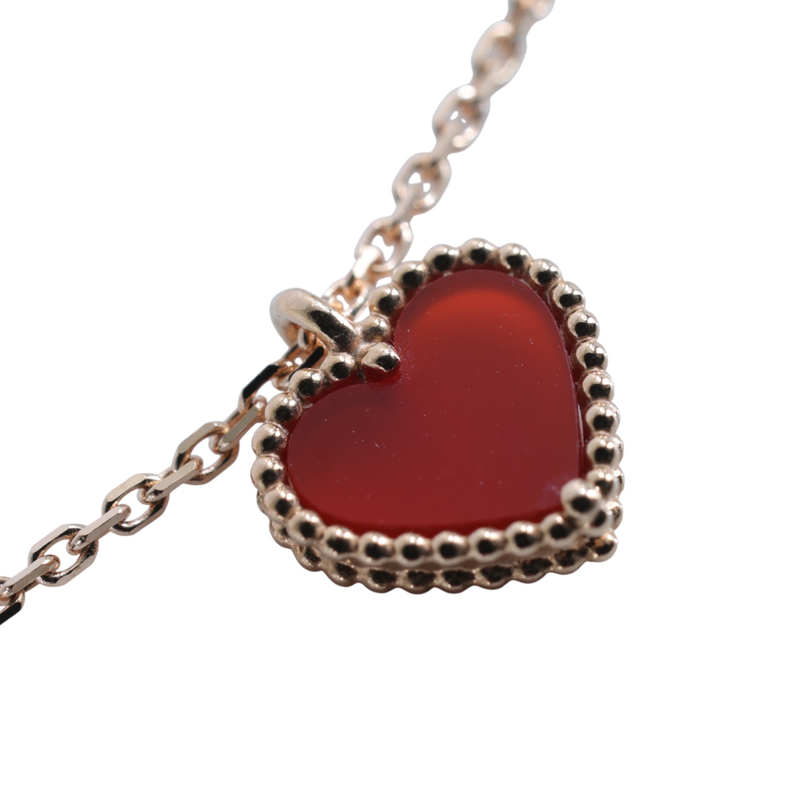 梵克雅寶 Van Cleef & Arpels Sweet Hearts 吊墜 超小型 VCARN59N00 18K愛心紅玉隨項鍊 防塵袋/證書