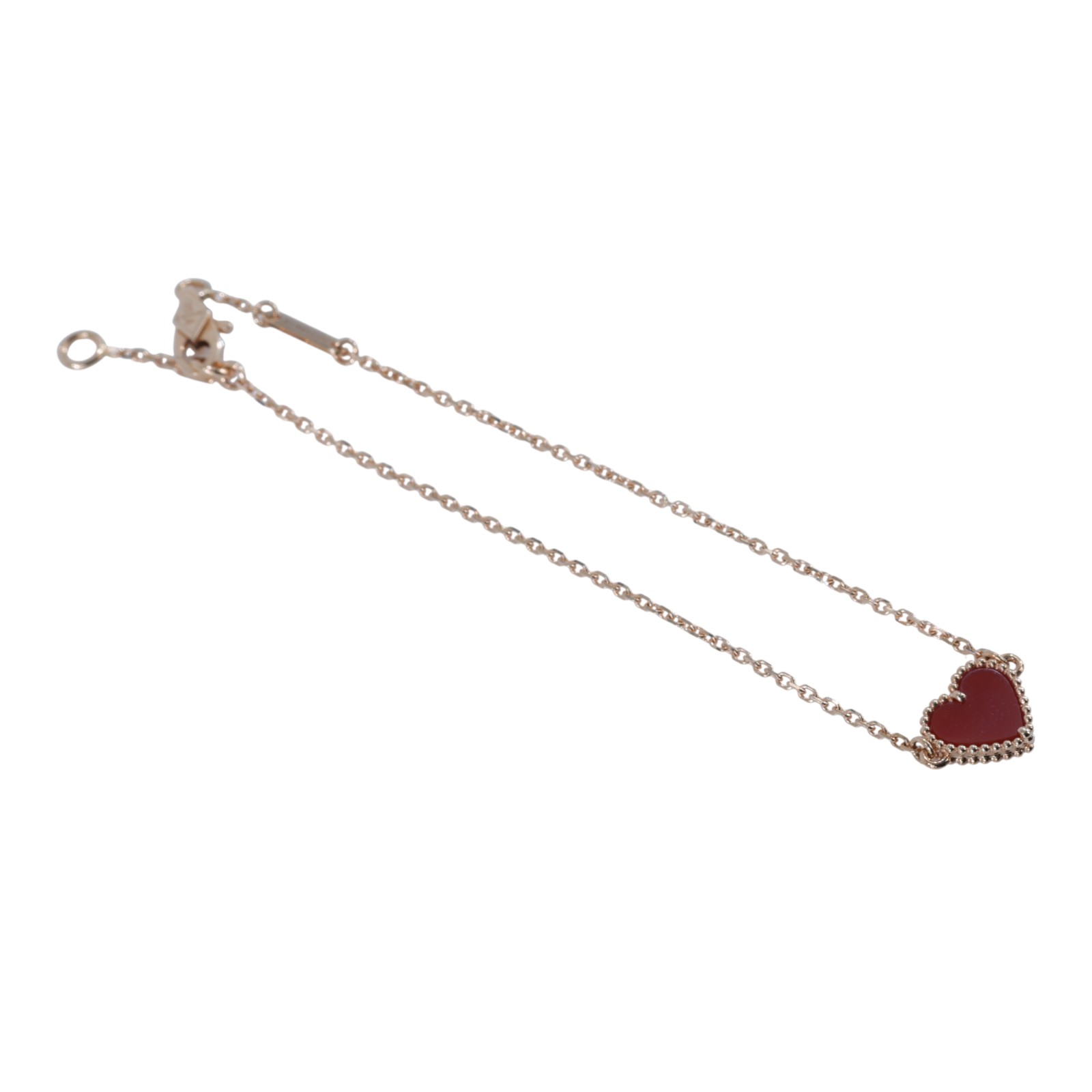 梵克雅寶 Van Cleef & Arpels Sweet Hearts 手鍊 VCARN59L00 18K愛心紅玉隨手鍊 防塵袋/證書