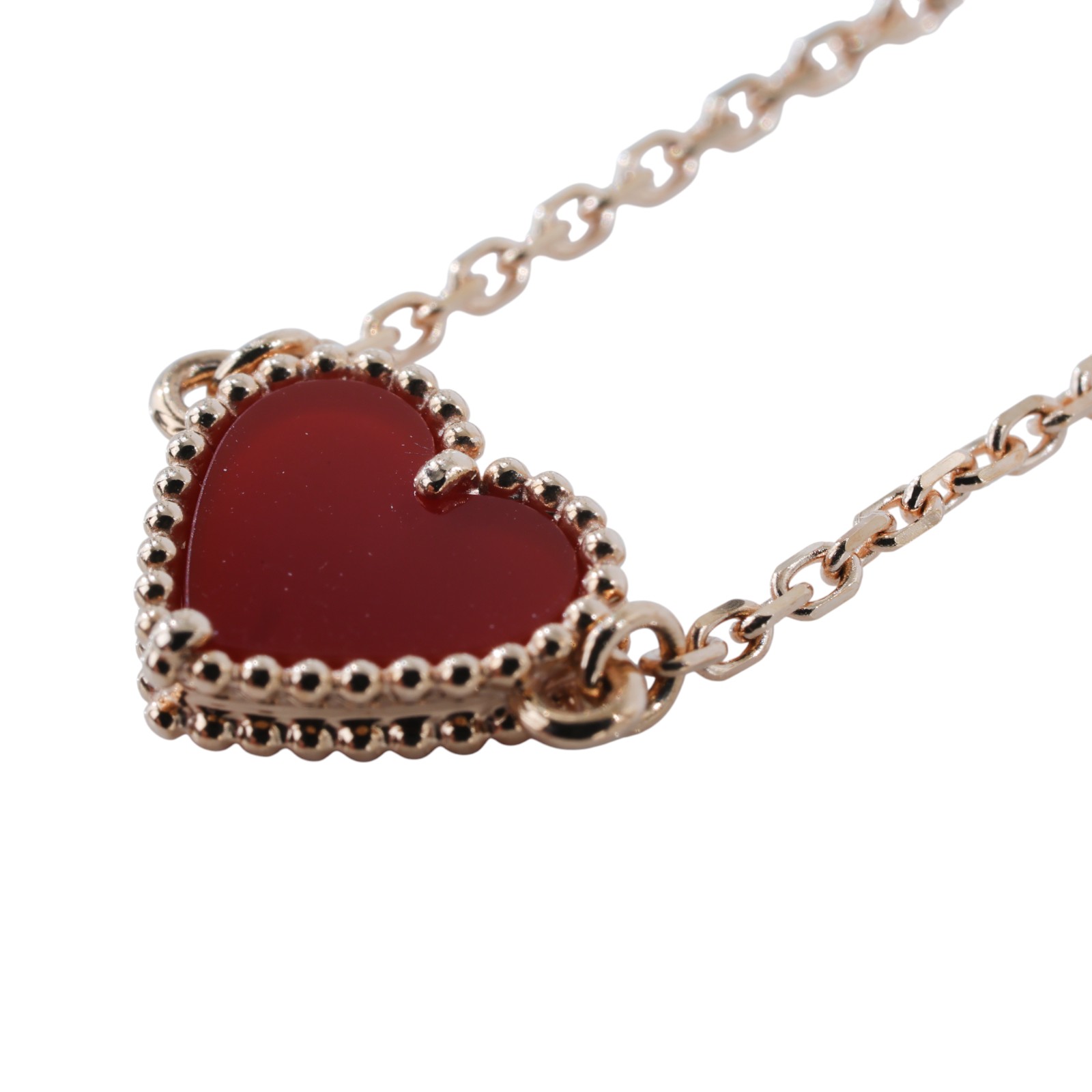 梵克雅寶 Van Cleef & Arpels Sweet Hearts 手鍊 VCARN59L00 18K愛心紅玉隨手鍊 防塵袋/證書