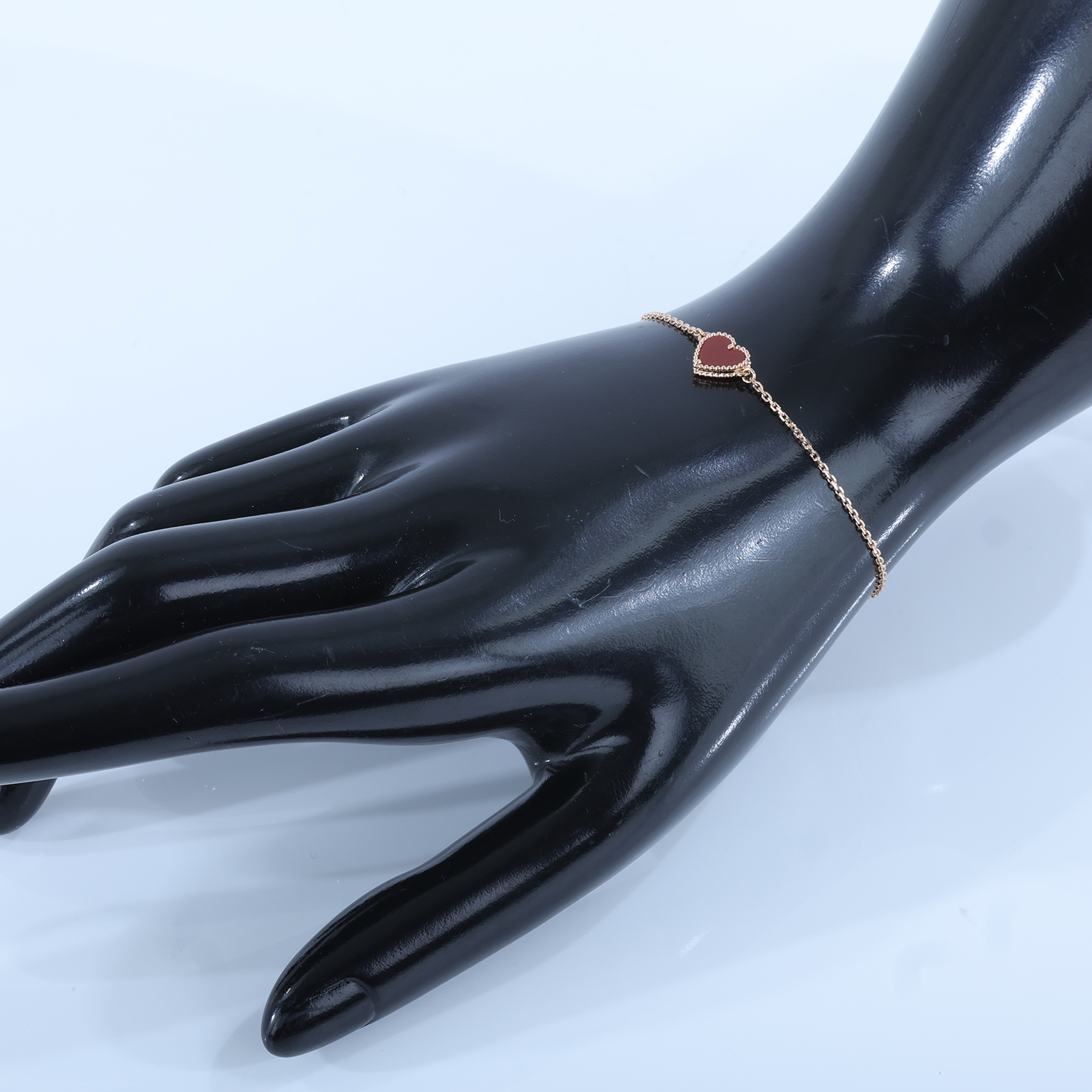 梵克雅寶 Van Cleef & Arpels Sweet Hearts 手鍊 VCARN59L00 18K愛心紅玉隨手鍊 防塵袋/證書