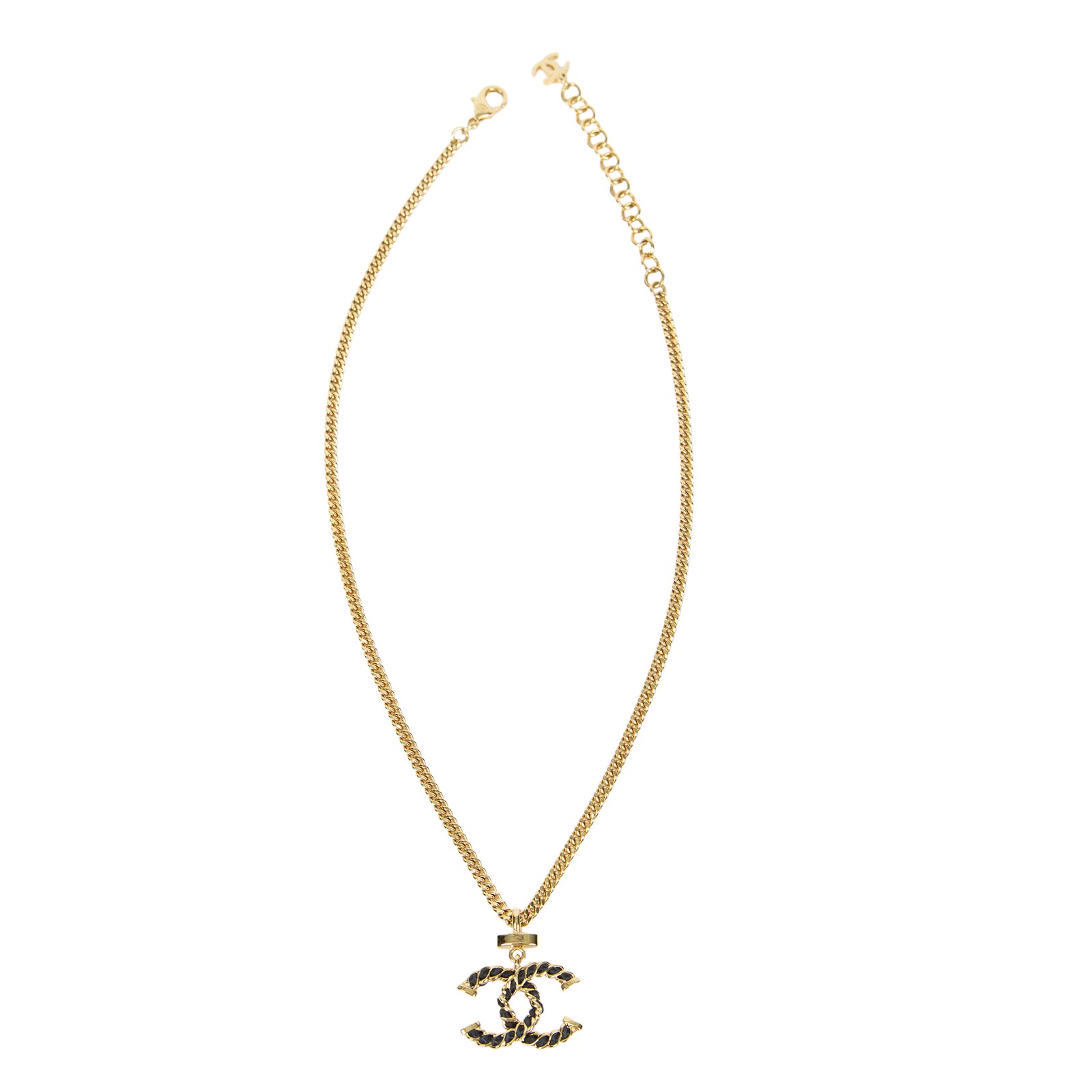 香奈兒 CHANEL 項鍊 ABE737I24 K 金色皮穿鍊項鍊 原廠盒子