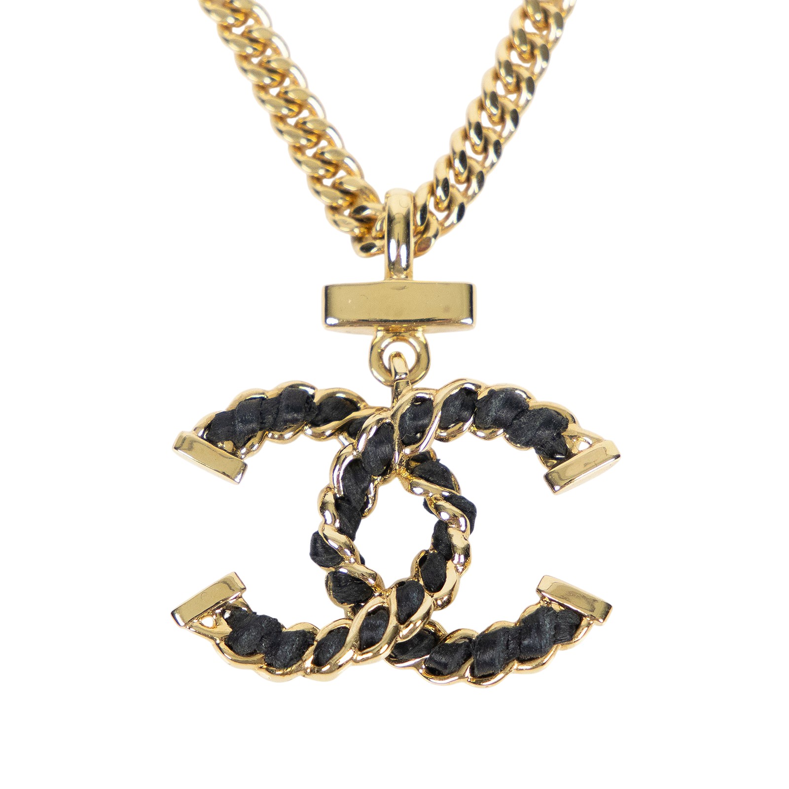 香奈兒 CHANEL 項鍊 ABE737I24 K 金色皮穿鍊項鍊 原廠盒子