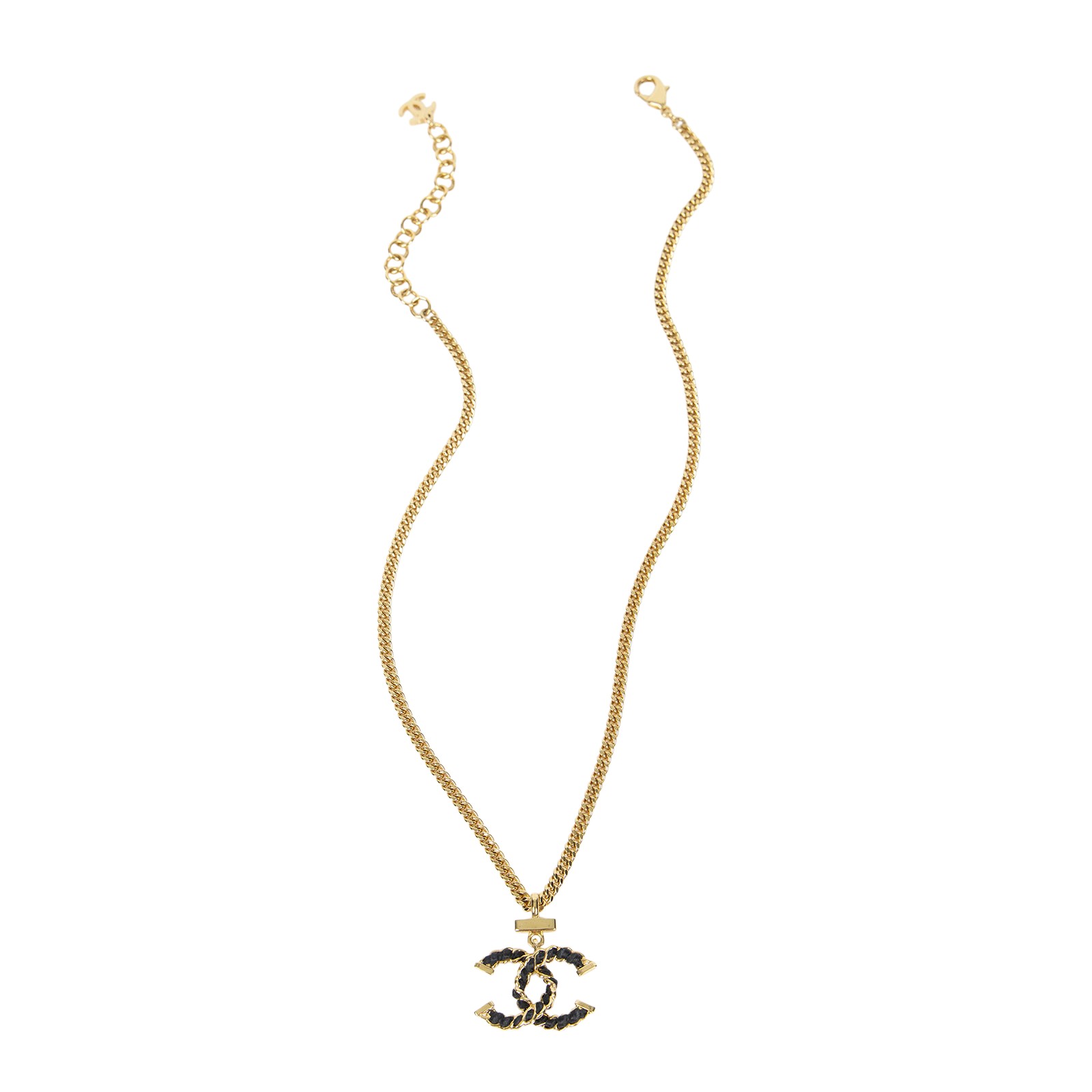 香奈兒 CHANEL 項鍊 ABE737I24 K 金色皮穿鍊項鍊 原廠盒子