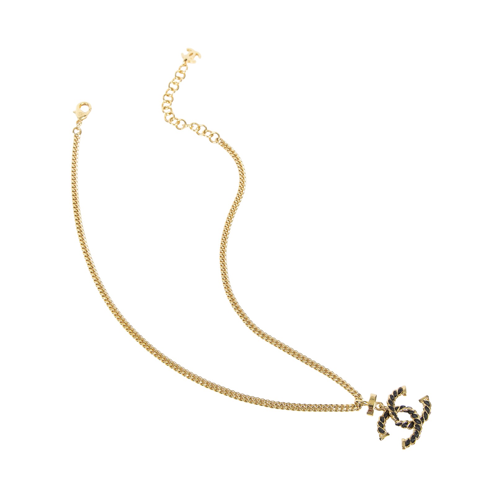 香奈兒 CHANEL 項鍊 ABE737I24 K 金色皮穿鍊項鍊 原廠盒子