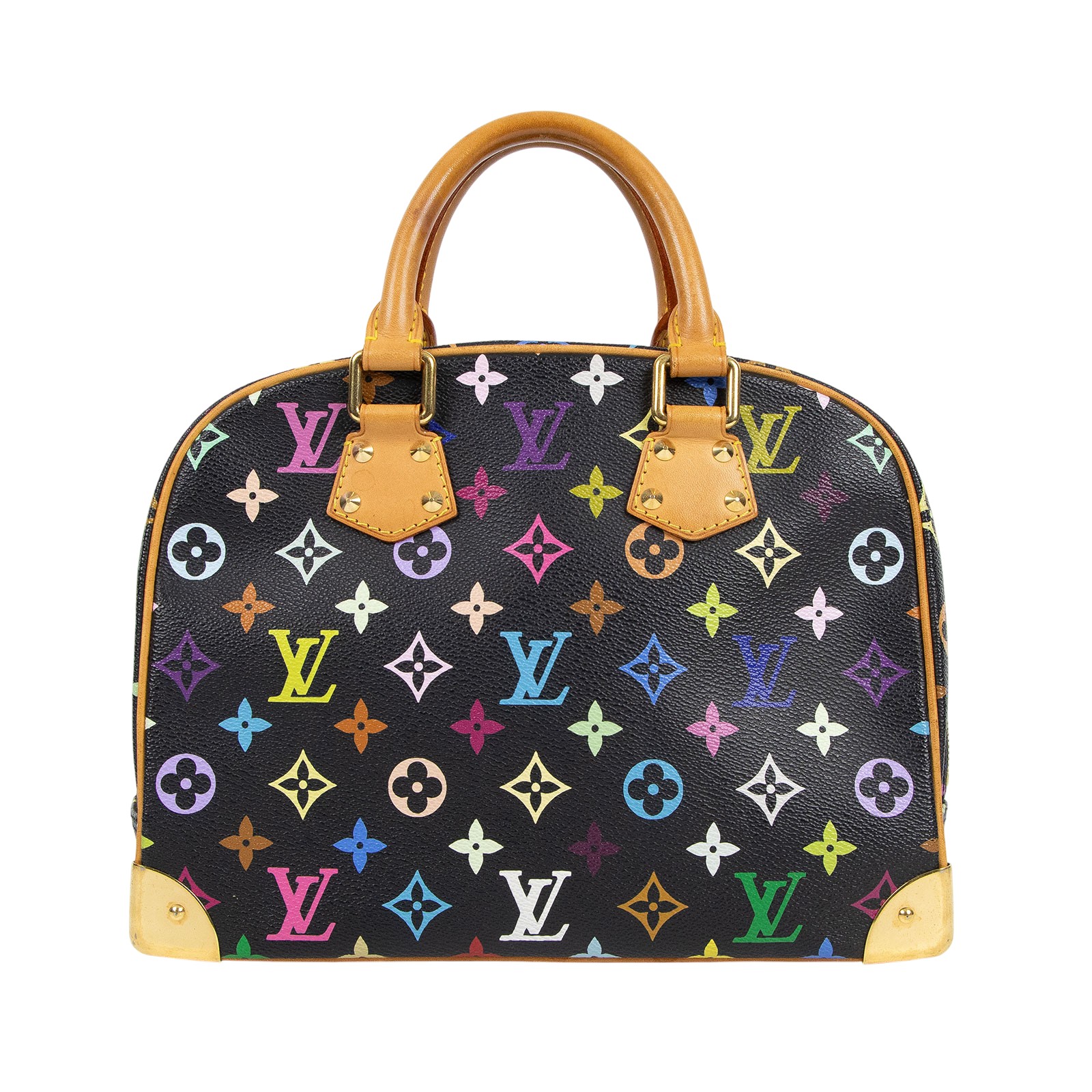 路易威登 LOUIS VUITTON Trouville 經典帆布 手提 小珍包 村上隆聯名 M92662 黑彩小珍包 無附屬品