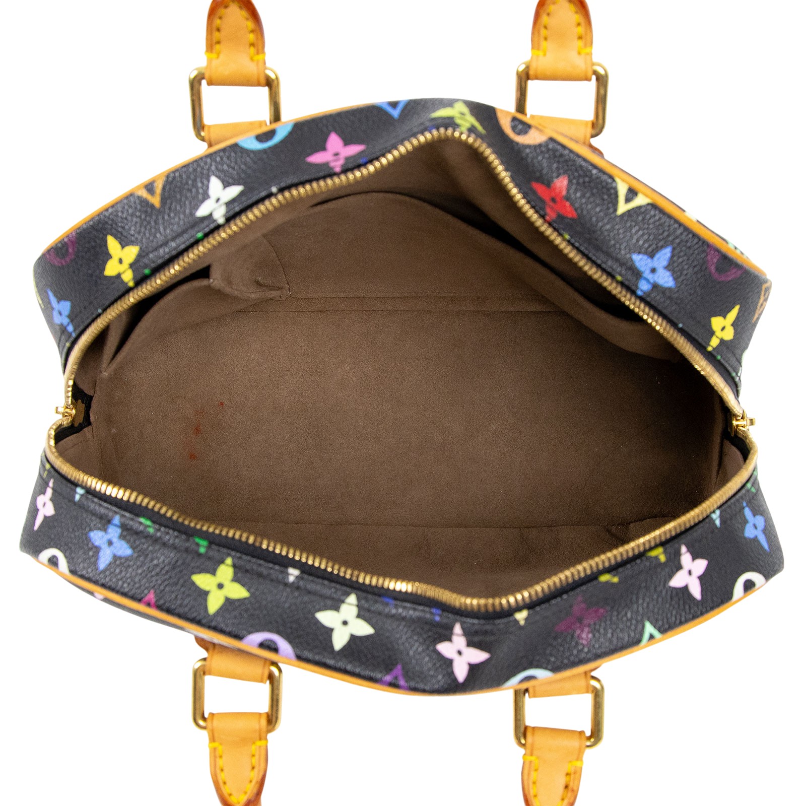 路易威登 LOUIS VUITTON Trouville 經典帆布 手提 小珍包 村上隆聯名 M92662 黑彩小珍包 無附屬品