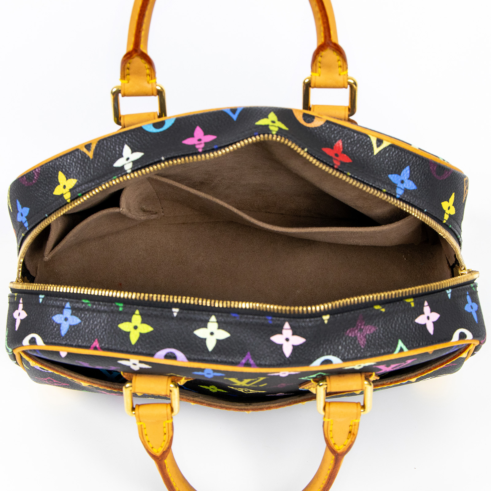 路易威登 LOUIS VUITTON Trouville 經典帆布 手提 小珍包 村上隆聯名 M92662 黑彩小珍包 無附屬品