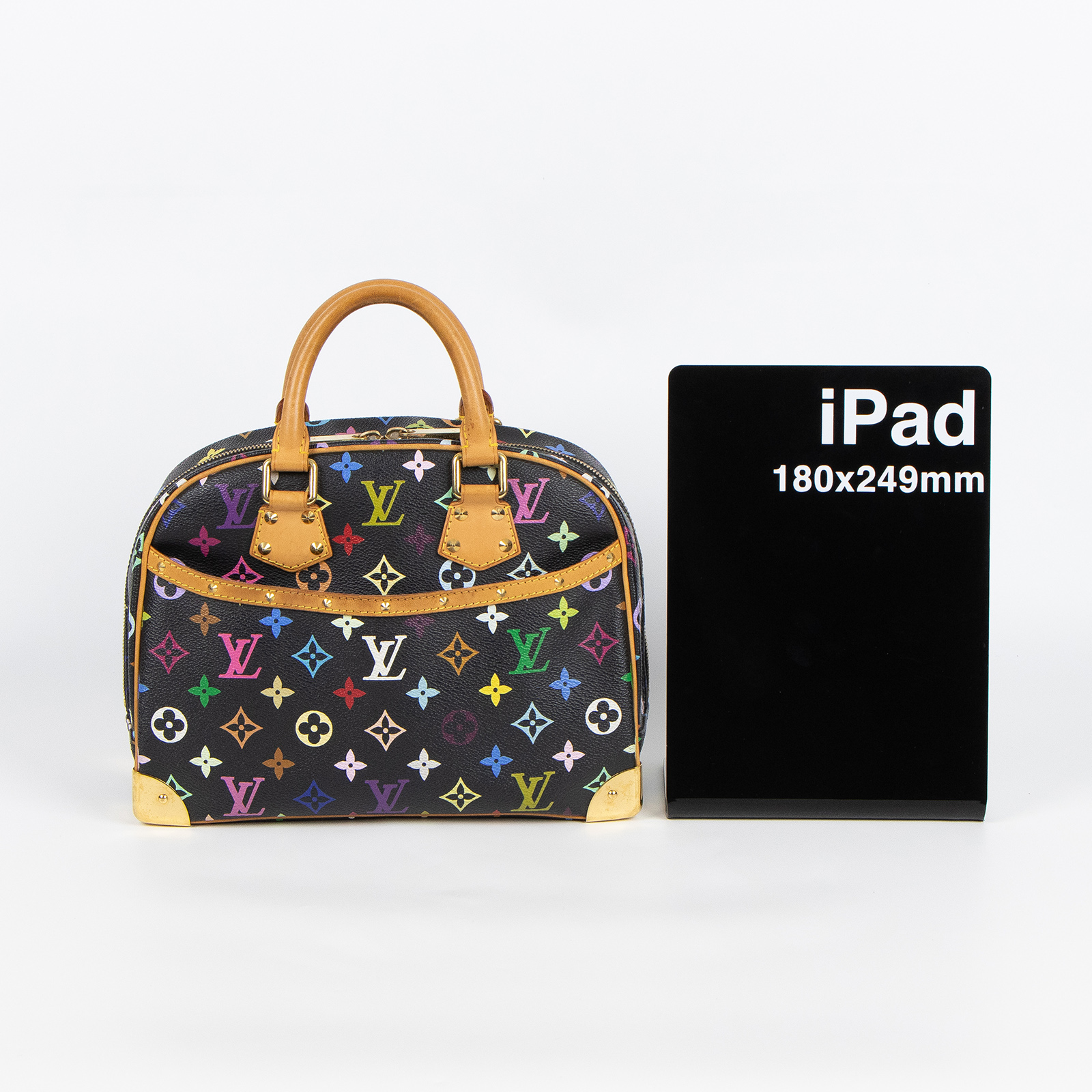 路易威登 LOUIS VUITTON Trouville 經典帆布 手提 小珍包 村上隆聯名 M92662 黑彩小珍包 無附屬品