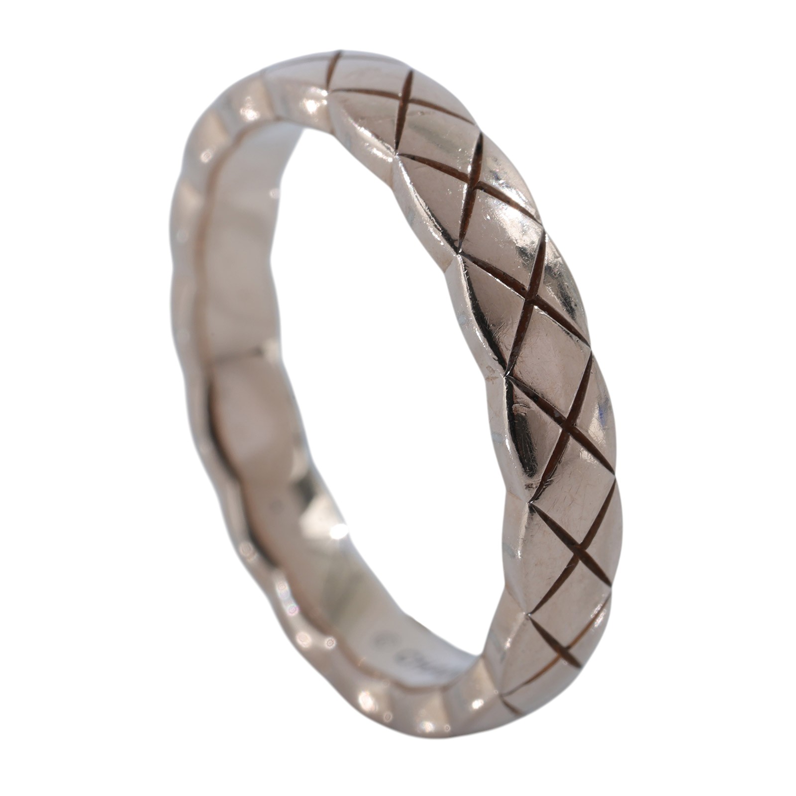 香奈兒 CHANEL Coco Crush 菱格紋圖騰 窄版 戒指 J1178548J11785/B66581 18K米色金COCO CRUSH窄版戒指 #48 原廠盒子/保書