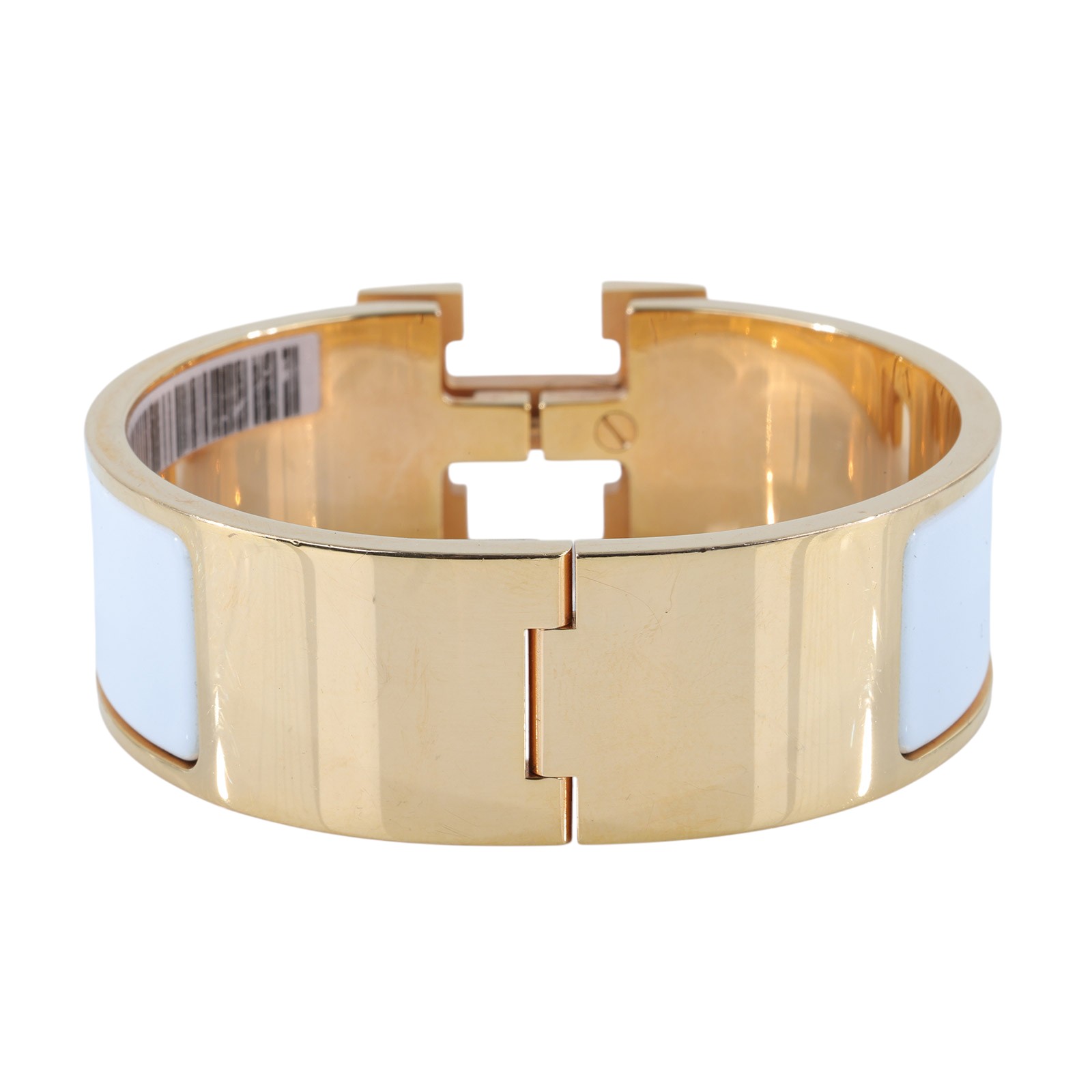 愛馬仕 Hermes Clic H PM 寬版 手環 白色 H300001Fv31GM FI 01 58 白金CLIC H 手環 寬版 PM 無附屬品