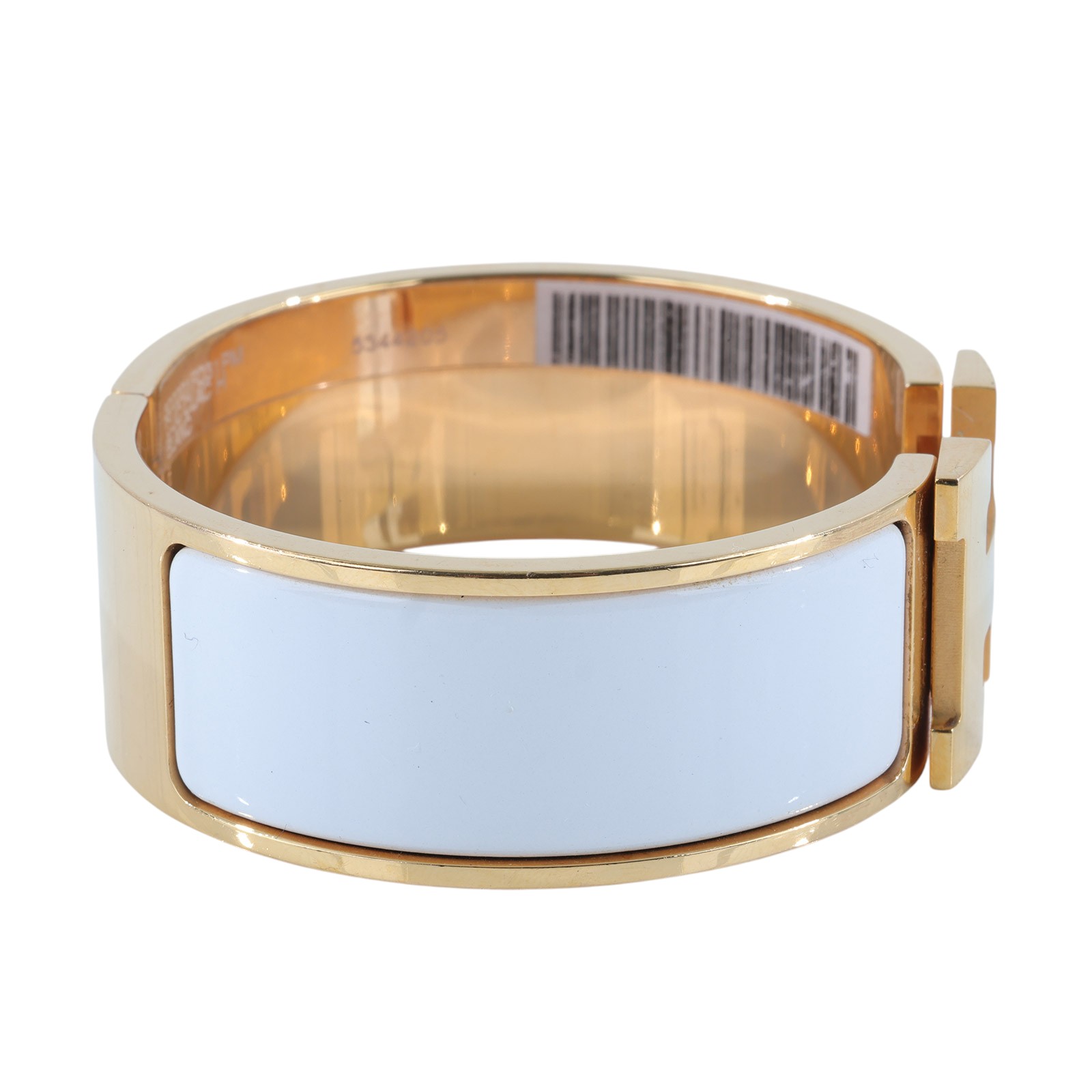 愛馬仕 Hermes Clic H PM 寬版 手環 白色 H300001Fv31GM FI 01 58 白金CLIC H 手環 寬版 PM 無附屬品