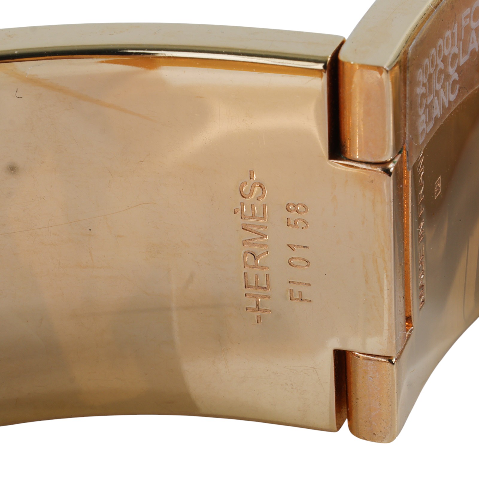 愛馬仕 Hermes Clic H PM 寬版 手環 白色 H300001Fv31GM FI 01 58 白金CLIC H 手環 寬版 PM 無附屬品