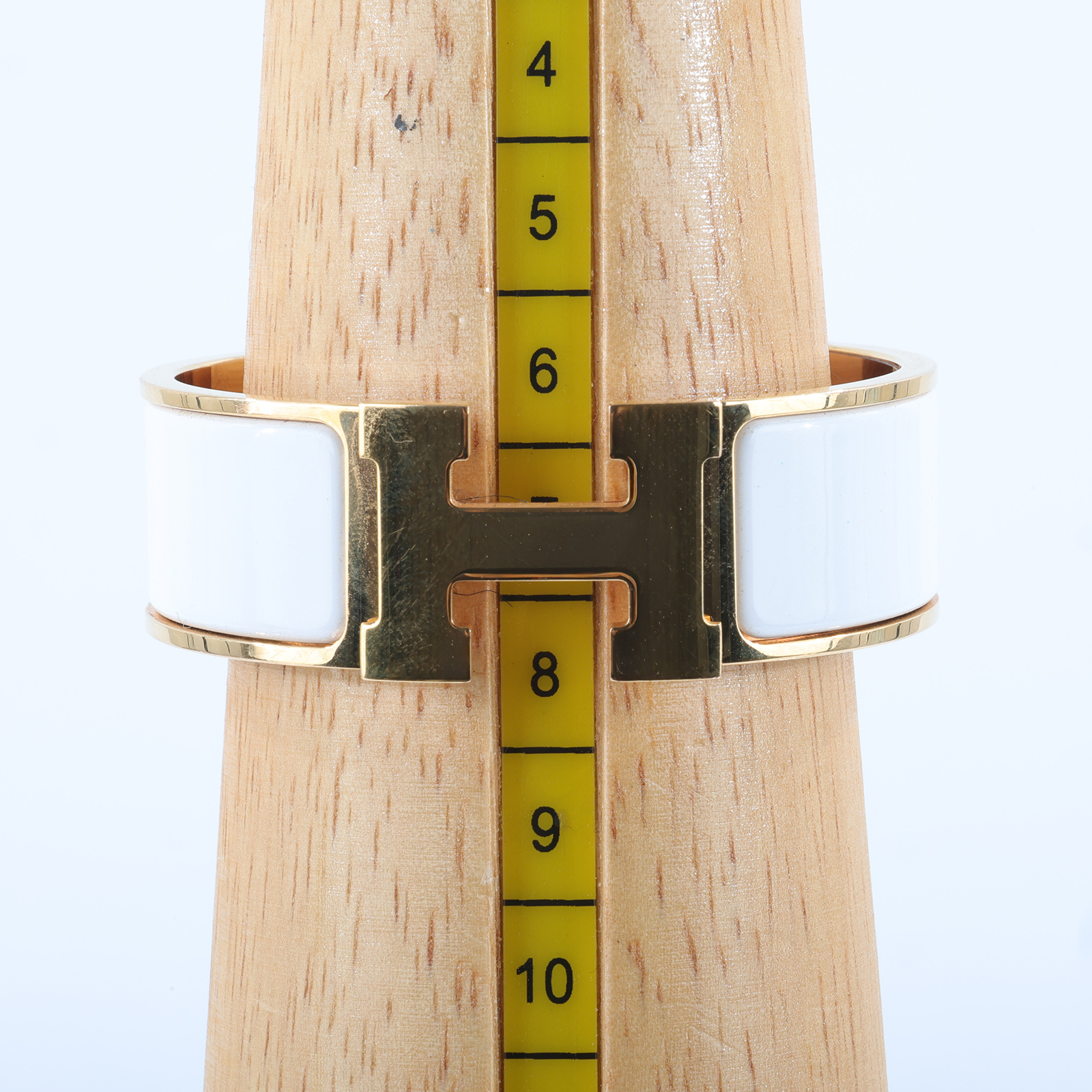 愛馬仕 Hermes Clic H PM 寬版 手環 白色 H300001Fv31GM FI 01 58 白金CLIC H 手環 寬版 PM 無附屬品