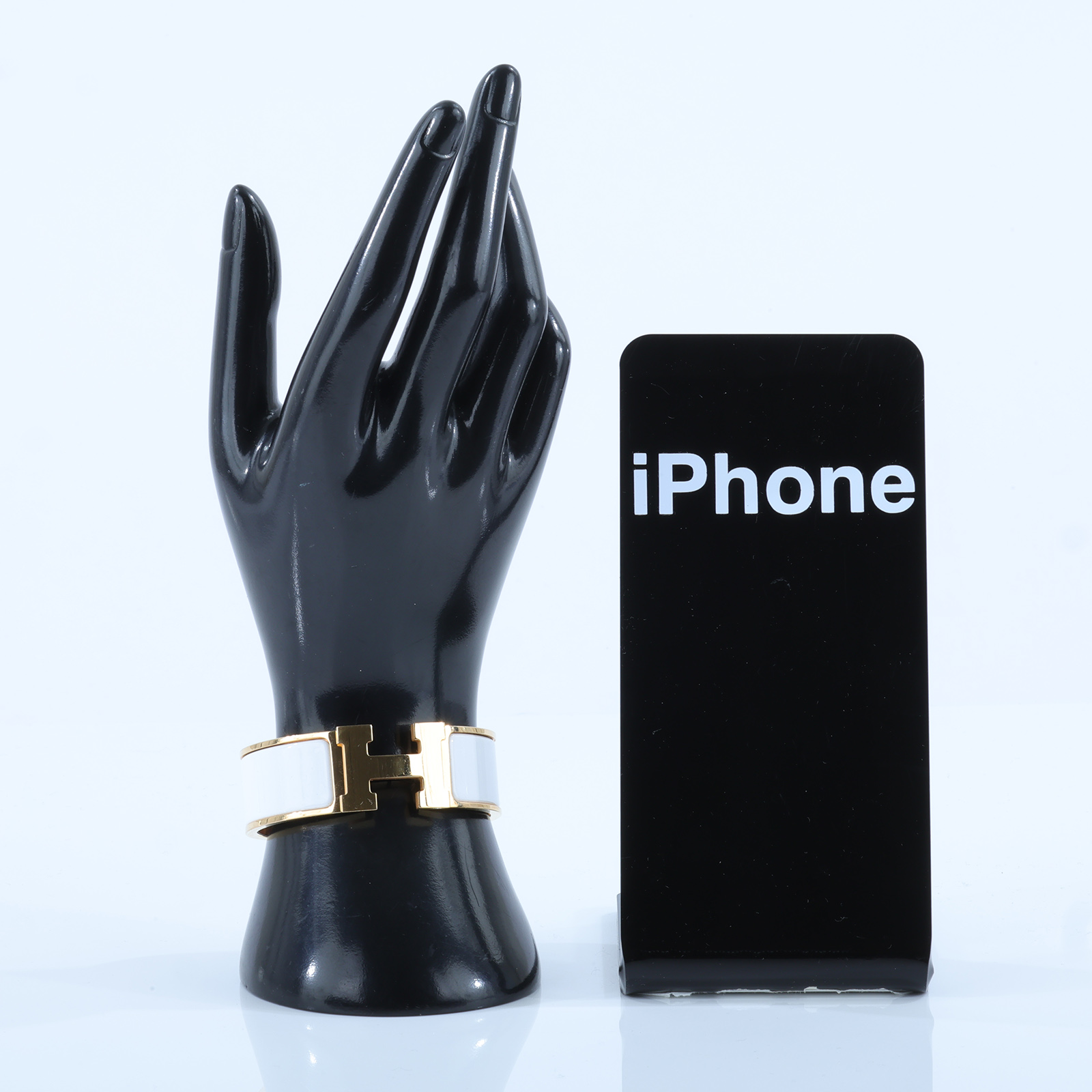 愛馬仕 Hermes Clic H PM 寬版 手環 白色 H300001Fv31GM FI 01 58 白金CLIC H 手環 寬版 PM 無附屬品