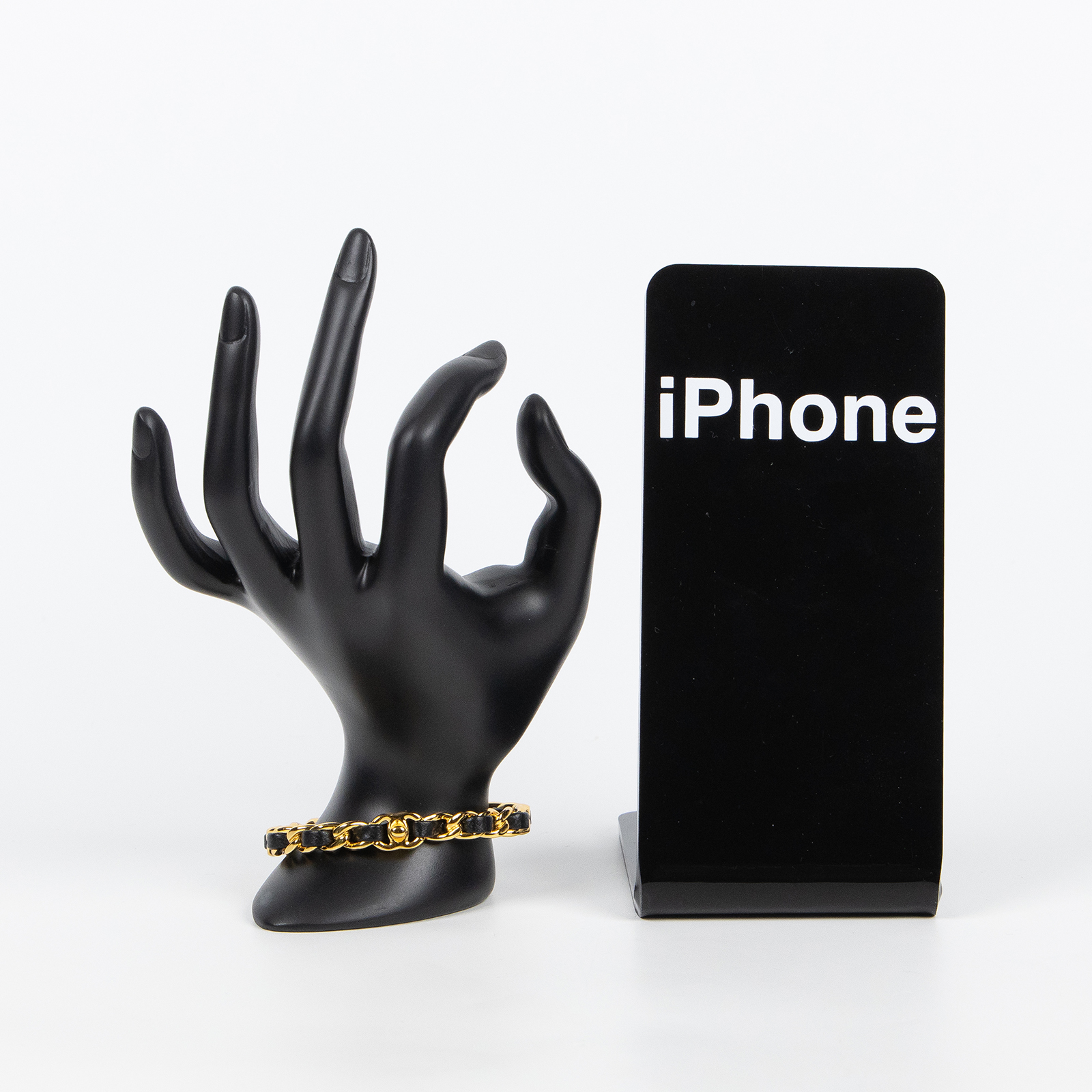 香奈兒 CHANEL 皮穿鍊 硬 手環 黑色 金色 G20A 黑金皮穿鍊硬手環 2 原廠盒子/防塵袋