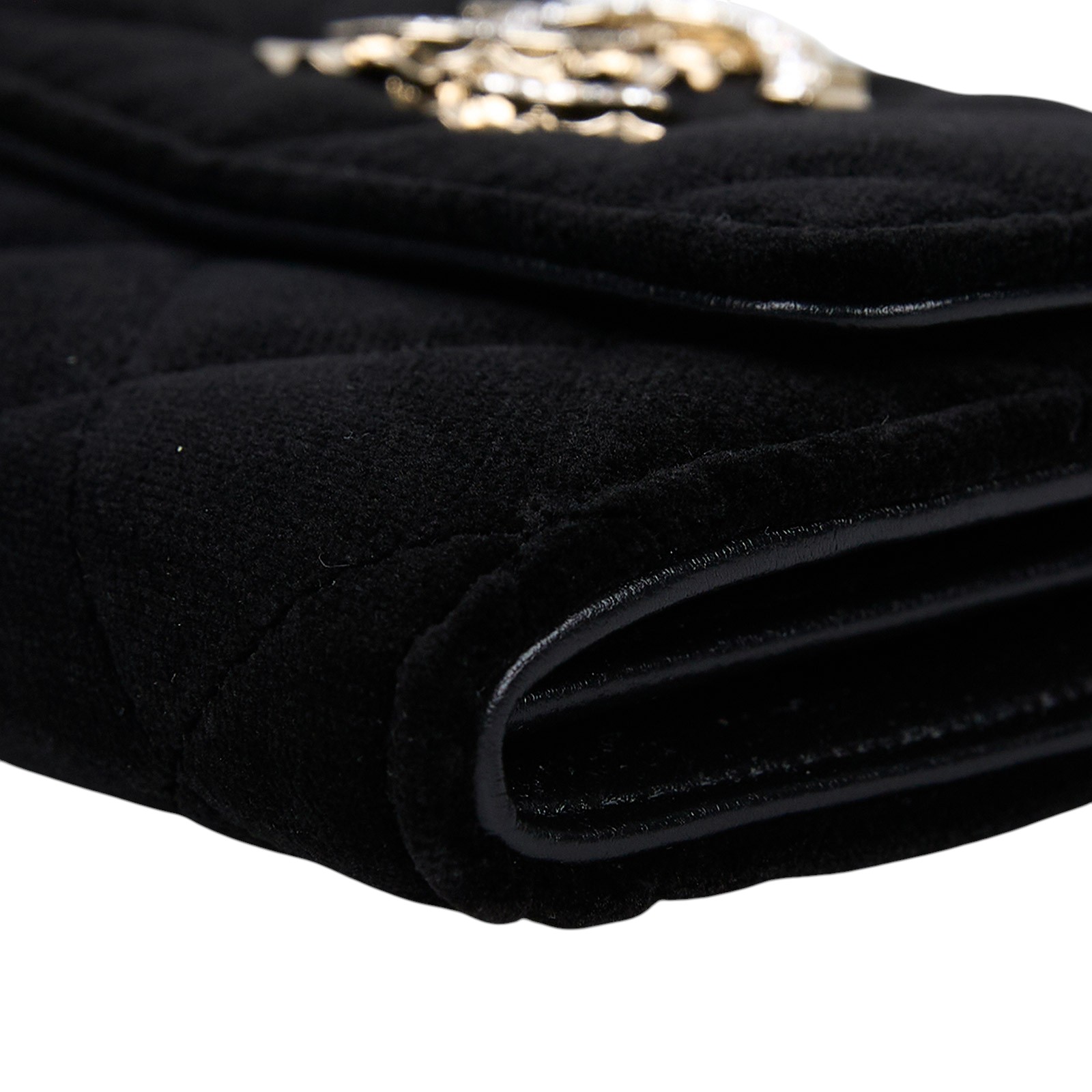 香奈兒 CHANEL VIC禮 零錢包  31開黑絲絨短夾 原廠盒子/防塵袋/保證卡