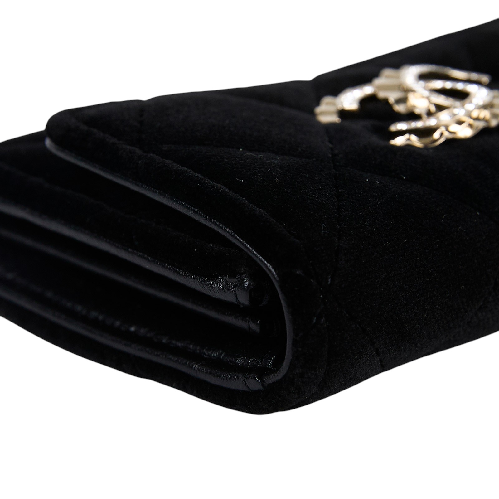 香奈兒 CHANEL VIC禮 零錢包  31開黑絲絨短夾 原廠盒子/防塵袋/保證卡