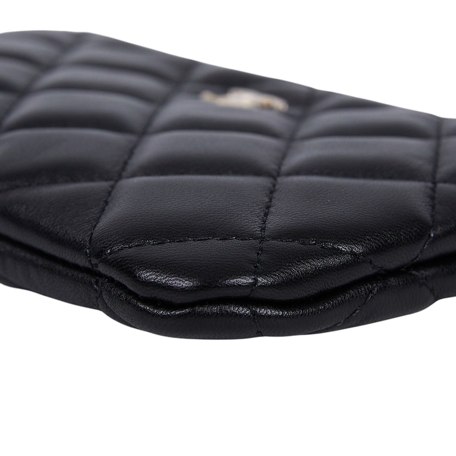 香奈兒 CHANEL 手拿包 隨身包 零錢包 小皮件  31開黑金羊拉鍊零錢包 原廠盒子/保證卡