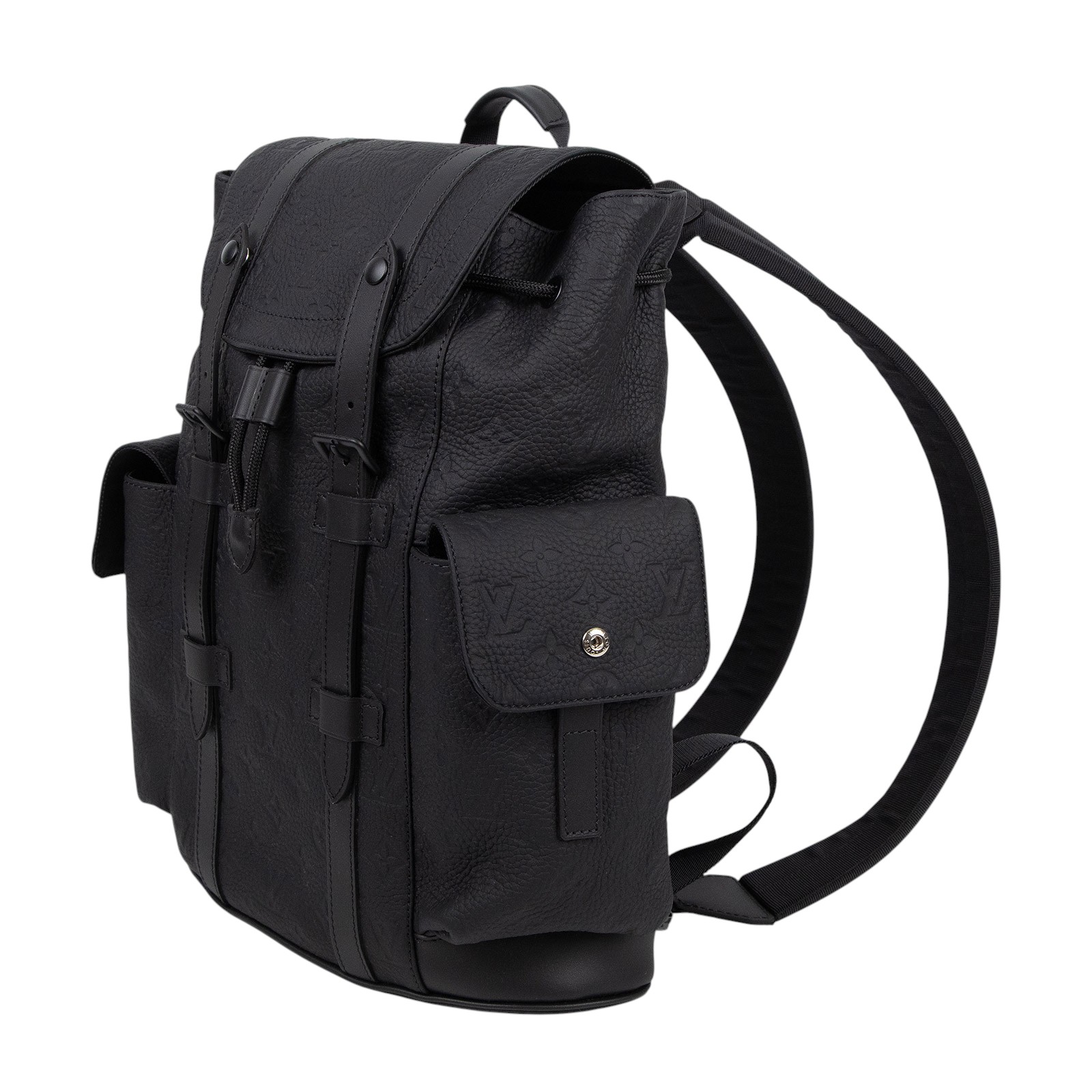 路易威登 LOUIS VUITTON Christopher PM 後背包 M20899 晶片款 黑原花壓紋Christopher後背包PM 原廠盒子/防塵袋