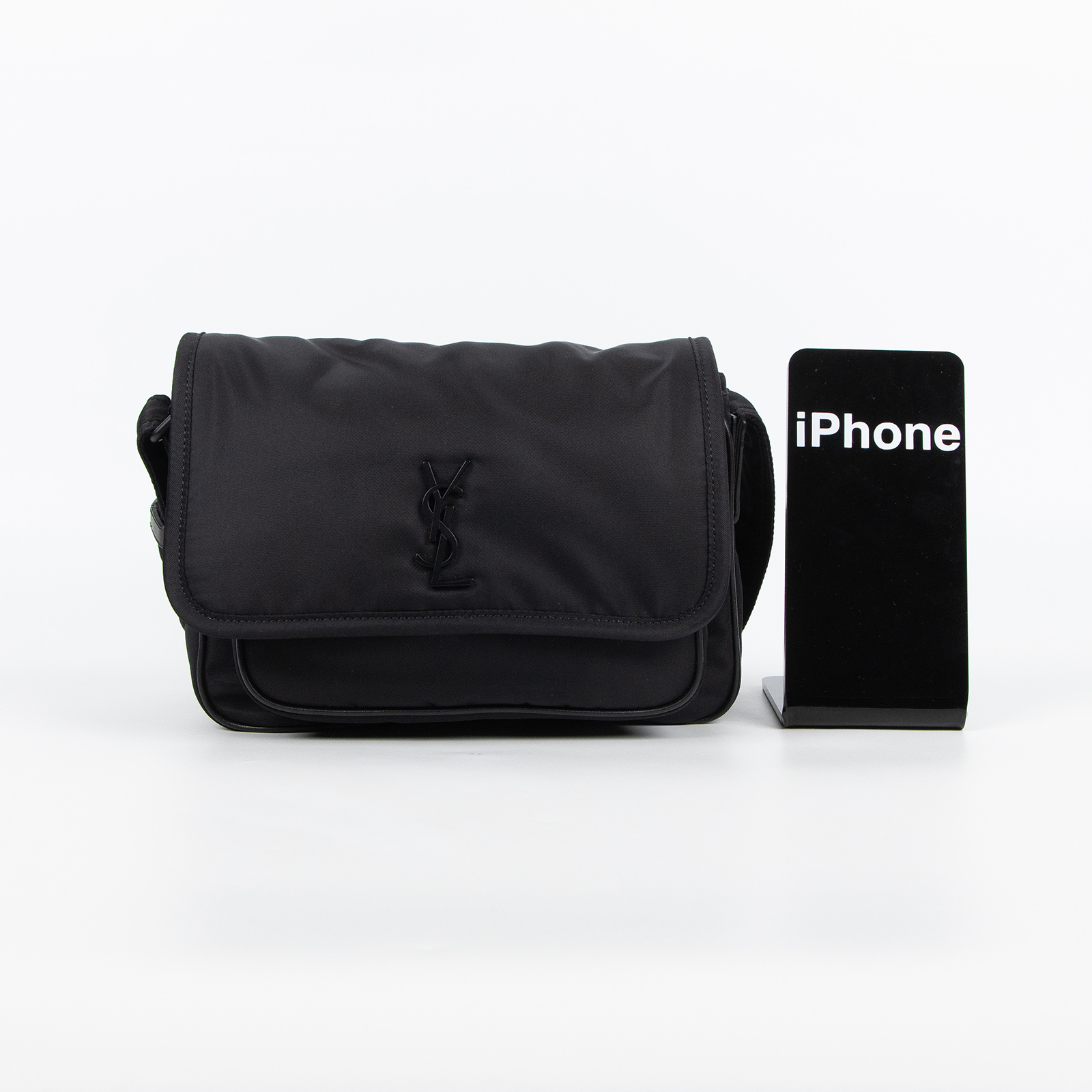 聖羅蘭 YSL SAINT LAURENT Niki 尼龍 郵差包 小型 776611FACKH 黑尼龍NIKI肩背包SMALL 防塵袋