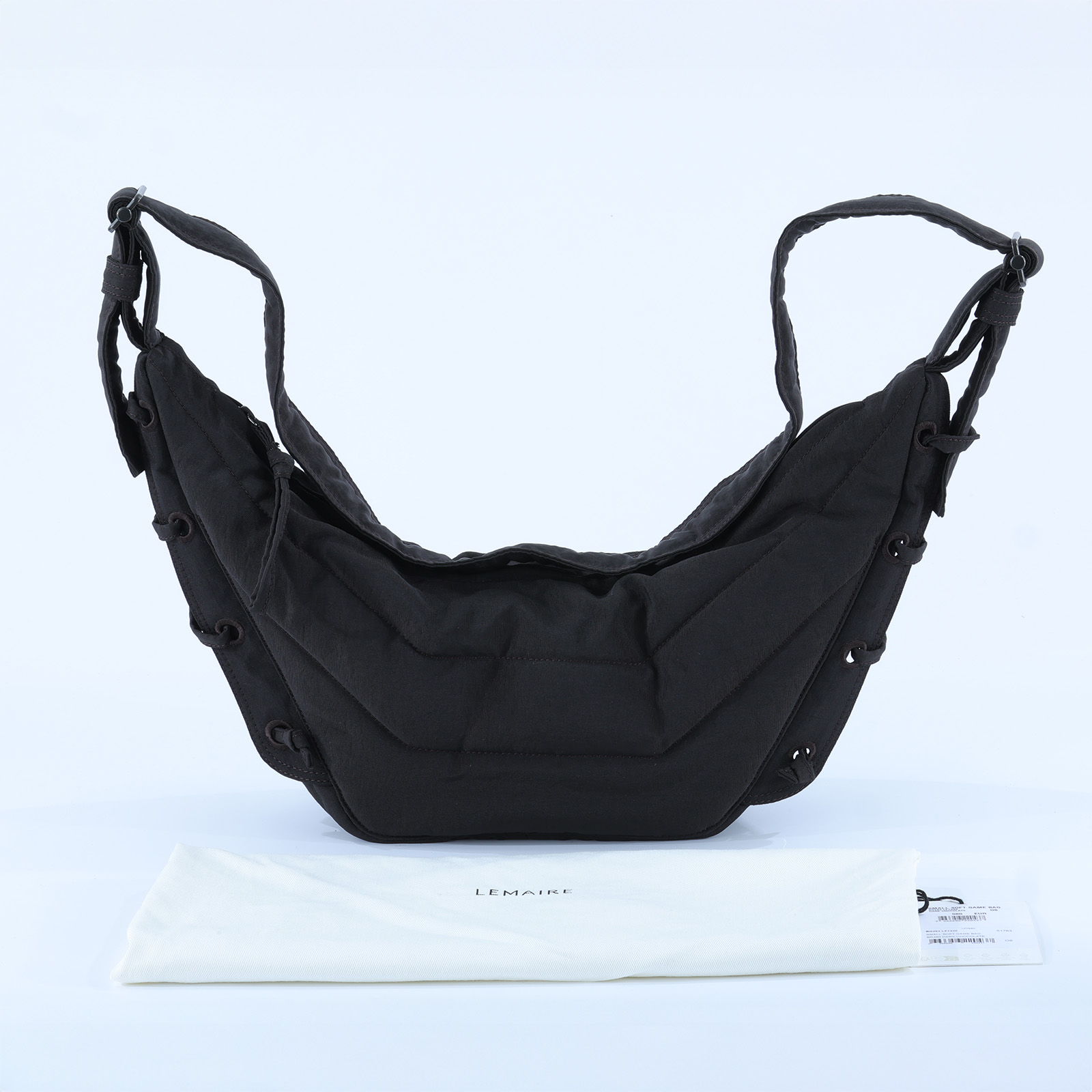 勒梅爾 LEMAIRE Soft Game 小型 牛角包 BG293 LF1330 黑帆布SOFT GAME肩背包小號 防塵袋