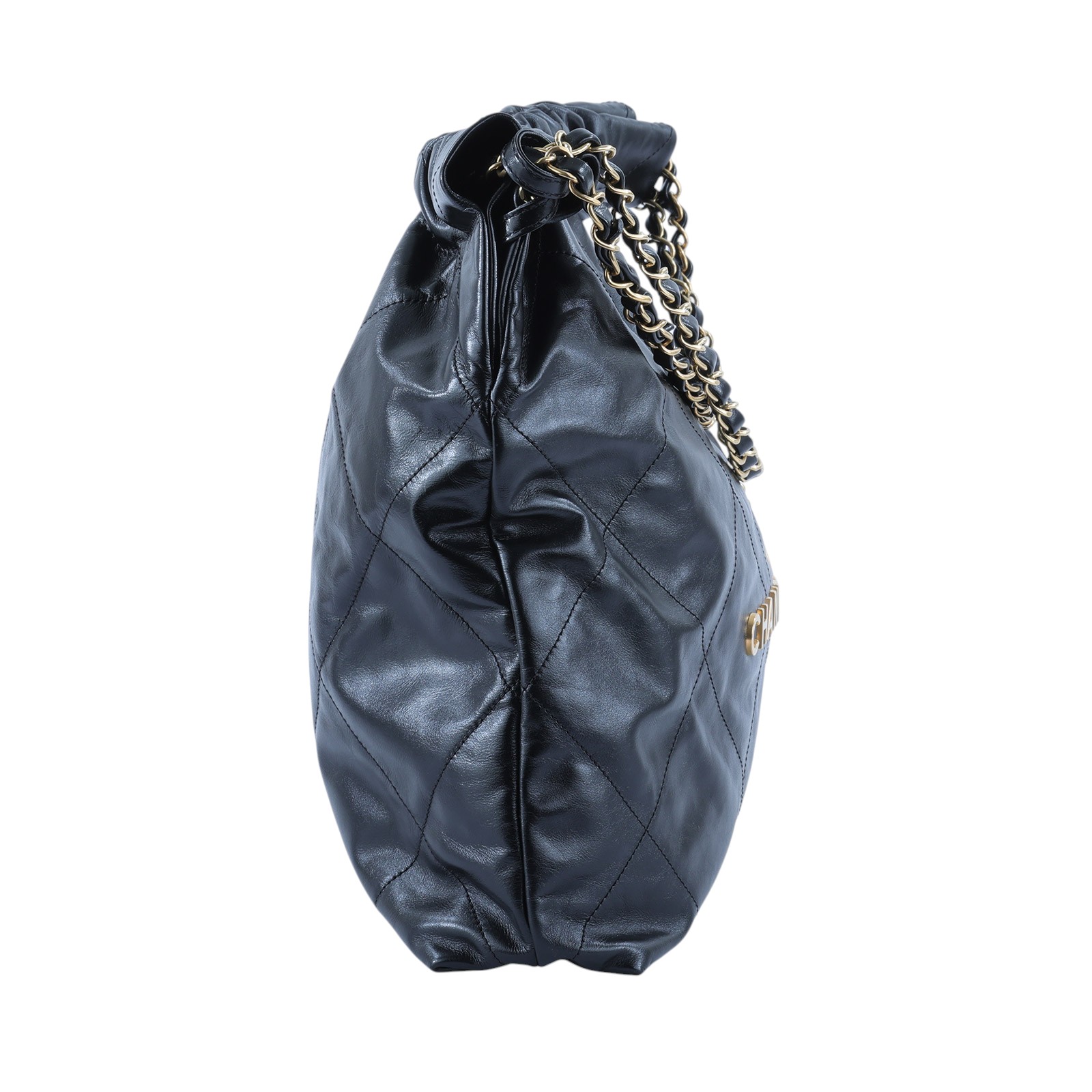 香奈兒 CHANEL 22 中型 束口包 AS3261 B08037 晶片款 黑金22BAG 中號 原廠盒子/防塵袋/購買證明/發票