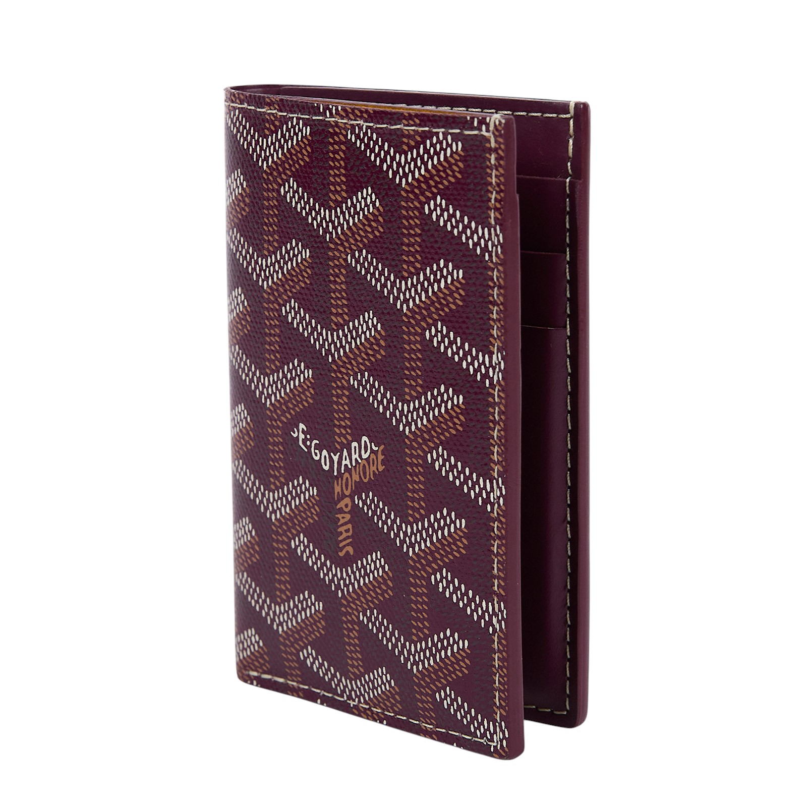 高雅德 GOYARD Saint-Pierre Card Wallet 卡夾 STPIE2PMLTY 酒紅對開卡夾 原廠盒子