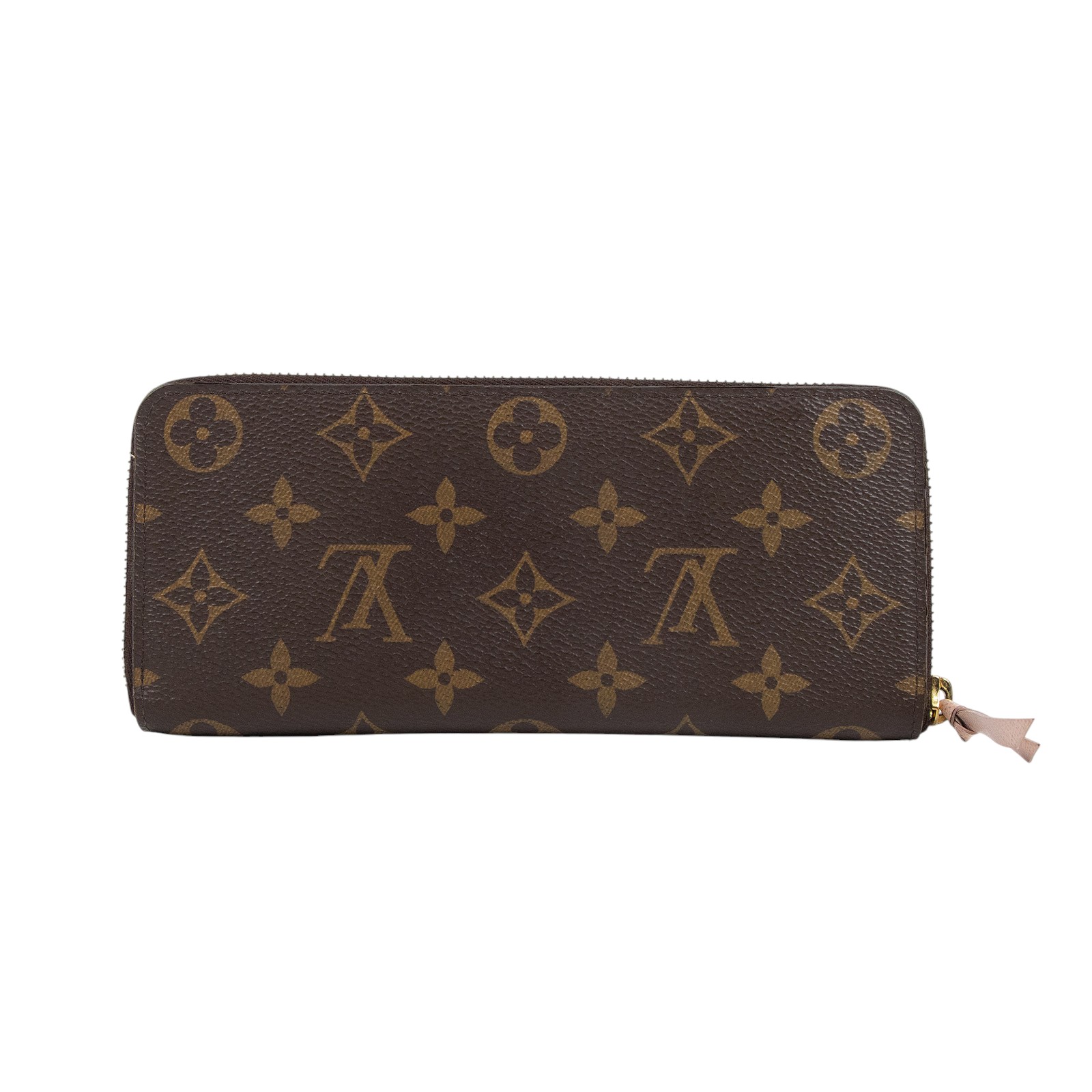 路易威登 LOUIS VUITTON Clémence 錢包 拉鍊 長夾 經典帆布 紫紅色 M60742 晶片款 原花Clémence拉鍊長夾 原廠盒子/防塵袋