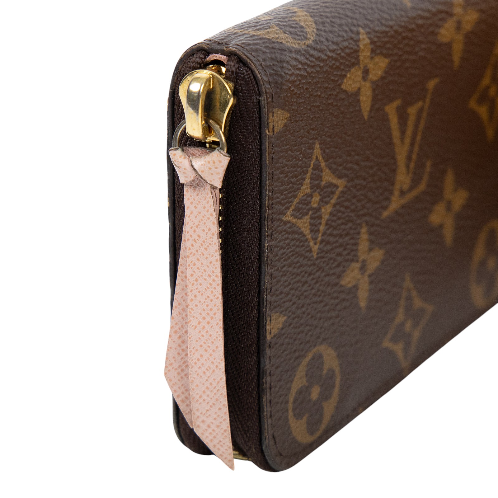 路易威登 LOUIS VUITTON Clémence 錢包 拉鍊 長夾 經典帆布 紫紅色 M60742 晶片款 原花Clémence拉鍊長夾 原廠盒子/防塵袋