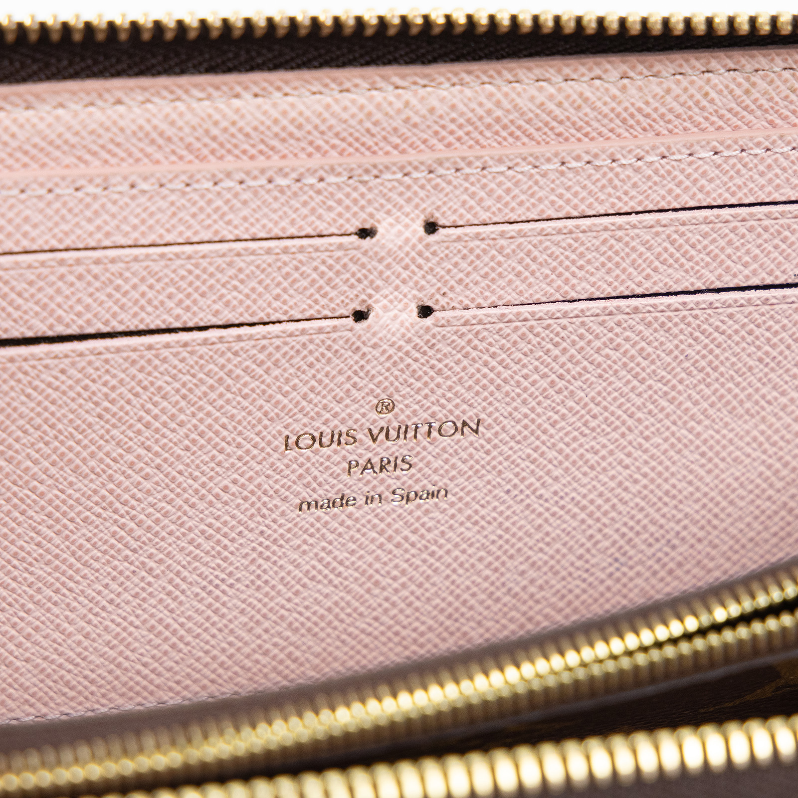 路易威登 LOUIS VUITTON Clémence 錢包 拉鍊 長夾 經典帆布 紫紅色 M60742 晶片款 原花Clémence拉鍊長夾 原廠盒子/防塵袋