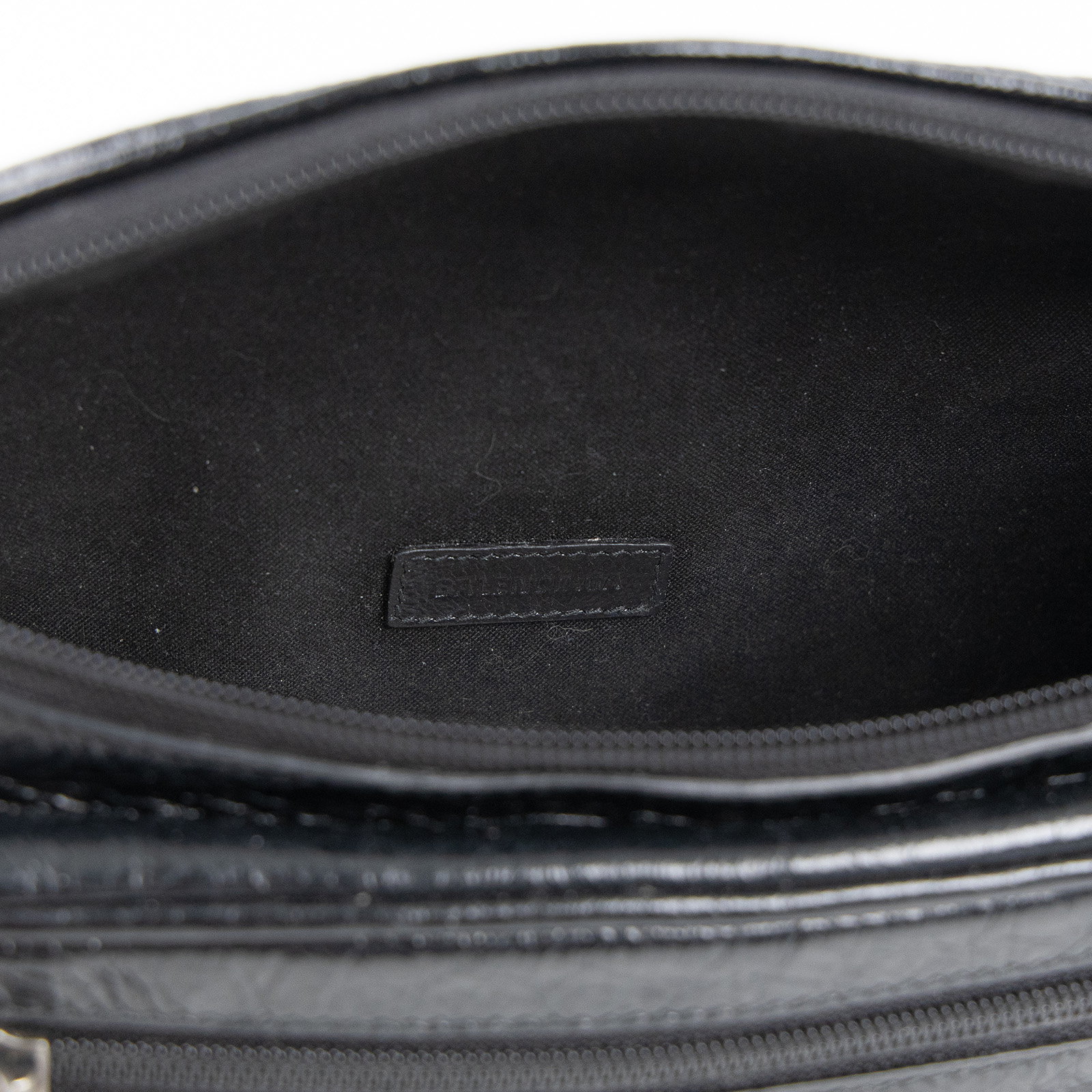 巴黎世家 BALENCIAGA Explorer Arena 腰包 5295501VG87 黑油蠟皮腰包 防塵袋/購買證明