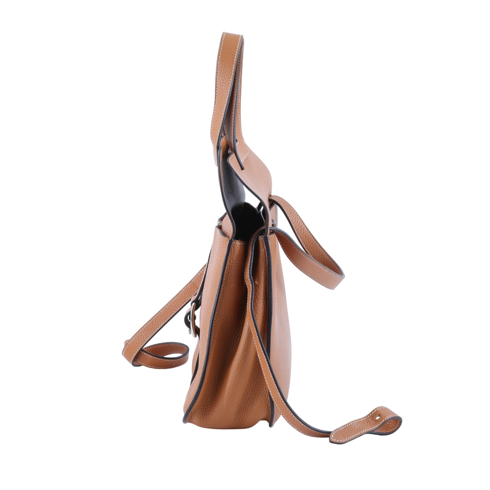 愛馬仕 Hermes Halzan 31 手拿 手提 肩背 斜背包 HZ31 A MM 010 AX A刻金棕銀釦HALZAN31 背帶