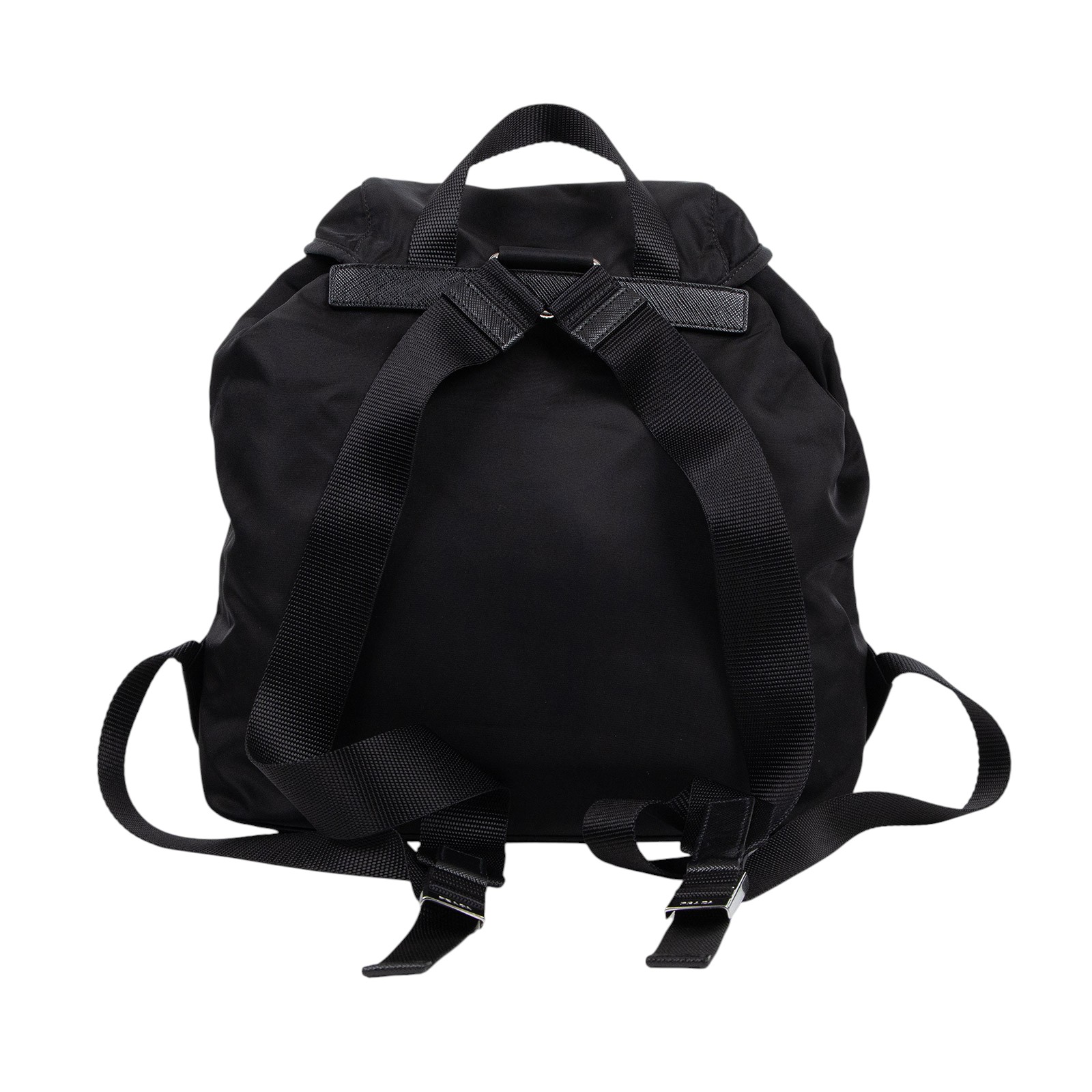 普拉達 PRADA Re-Nylon 後背包 1BZ070_ZOT 黑尼龍後背包 無附屬品