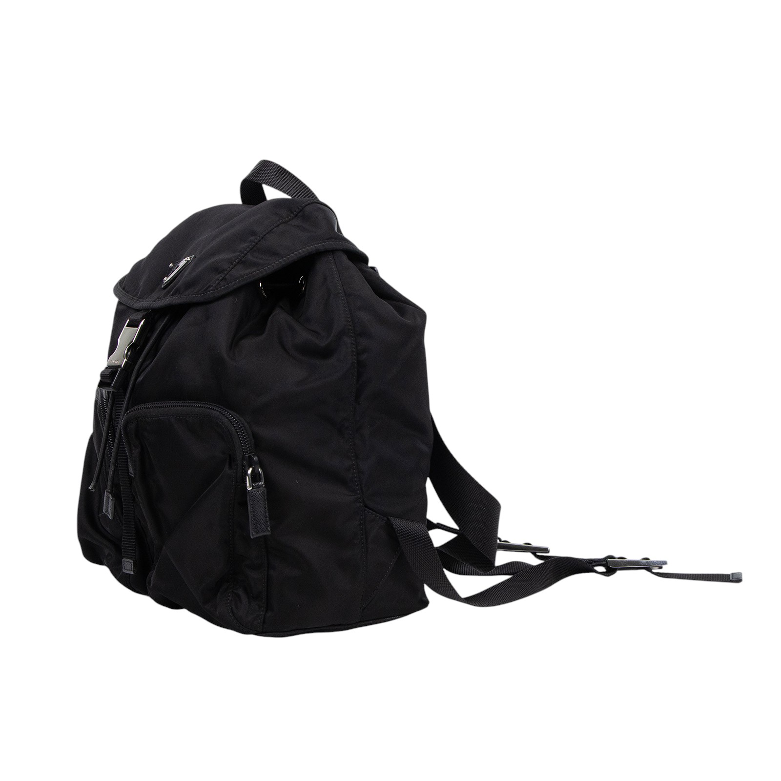 普拉達 PRADA Re-Nylon 後背包 1BZ070_ZOT 黑尼龍後背包 無附屬品