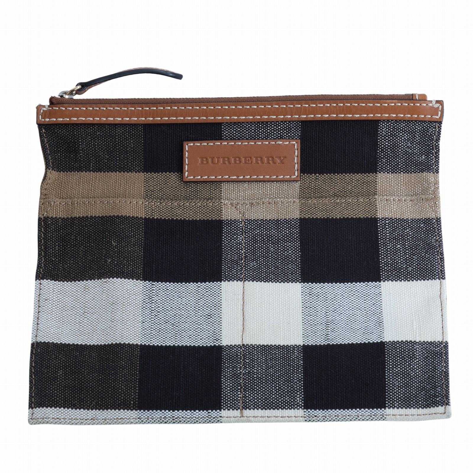 博柏利 BURBERRY The Ashby 格紋 水桶包 39457421 棕格紋帆布水桶包 內袋