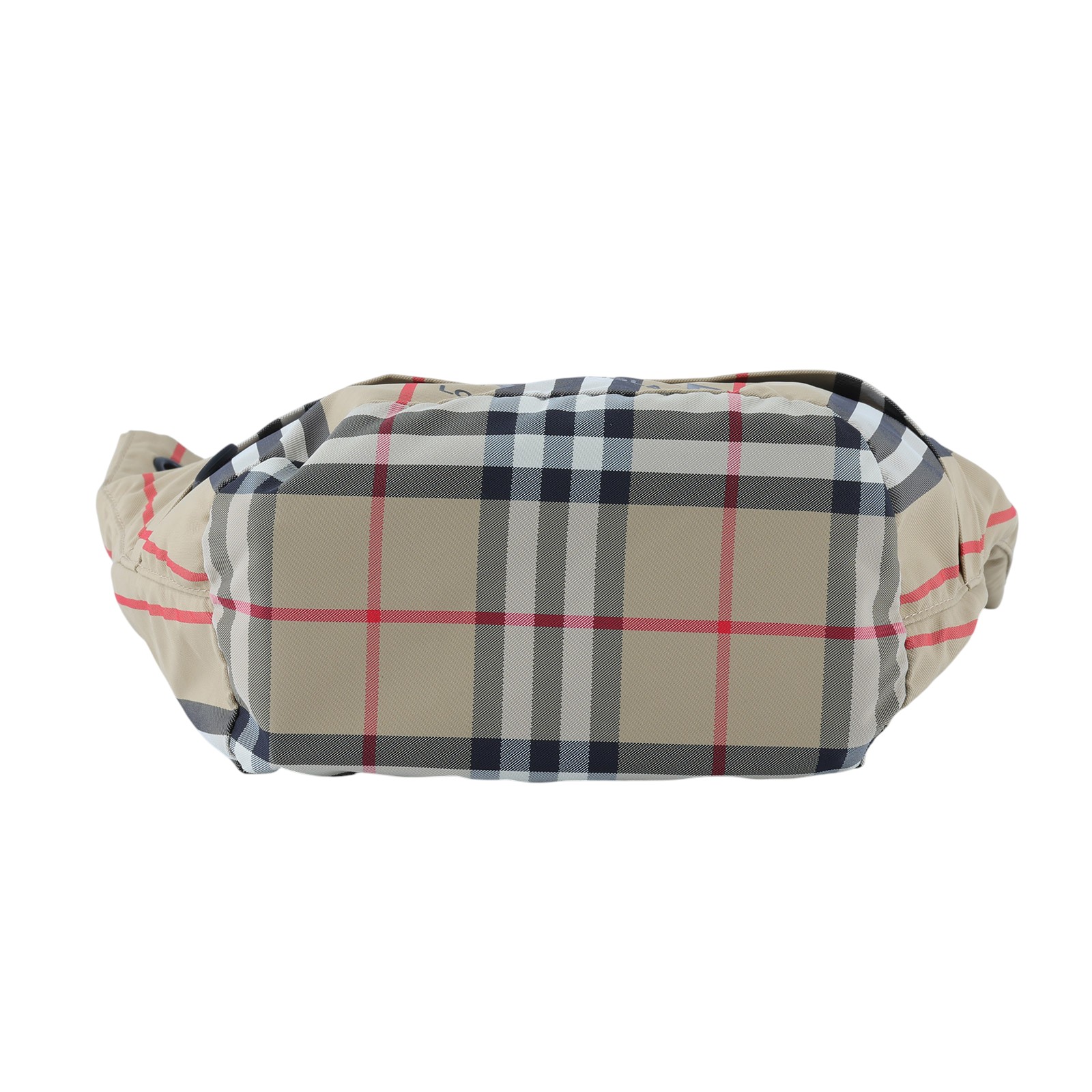 博柏利 BURBERRY Phoebe Pouch 束口 水桶包 80267371 格紋尼龍水桶包 無附屬品